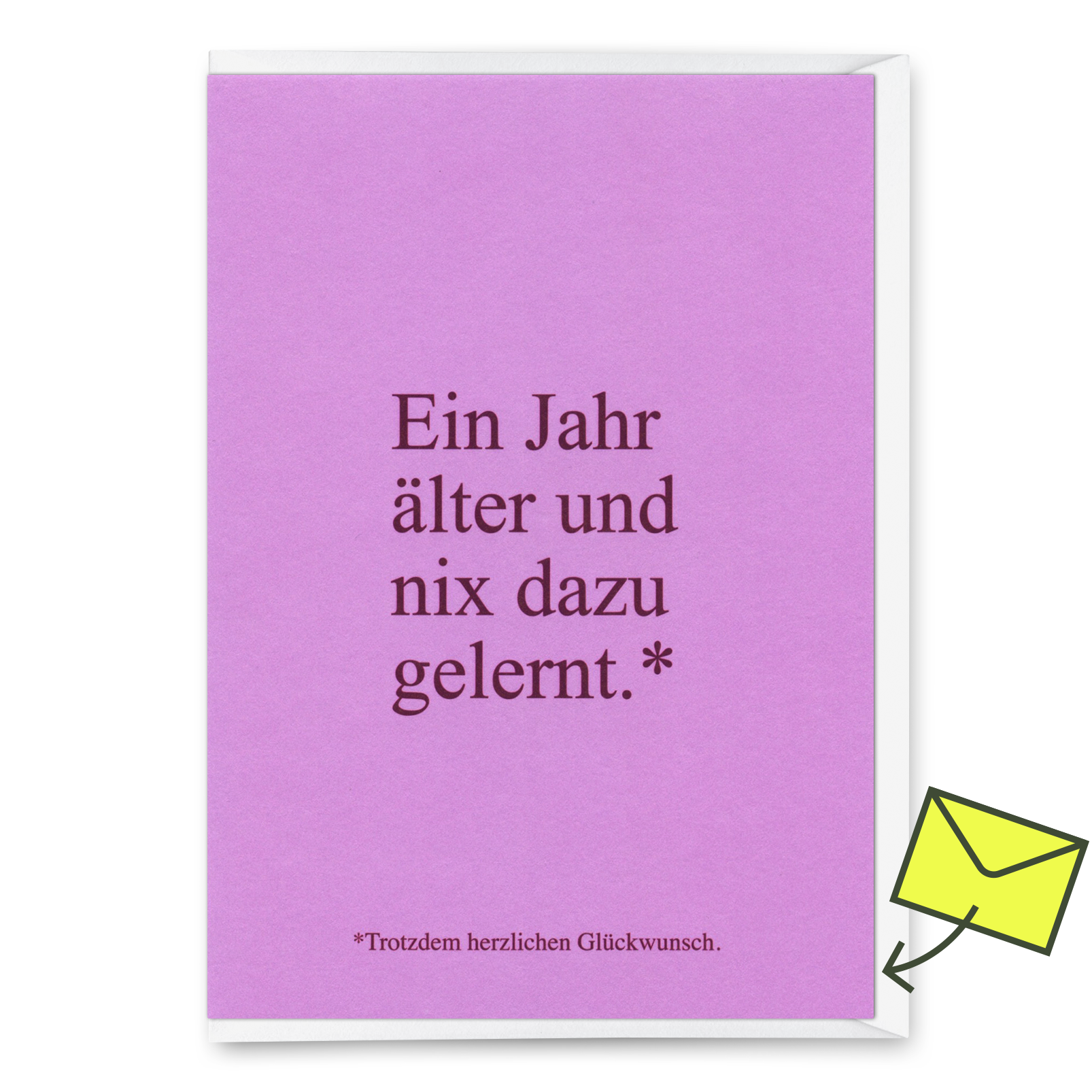 Grußkarte "Wieder nix dazu gelernt" | Lustige Klappkarte zum Geburtstag
