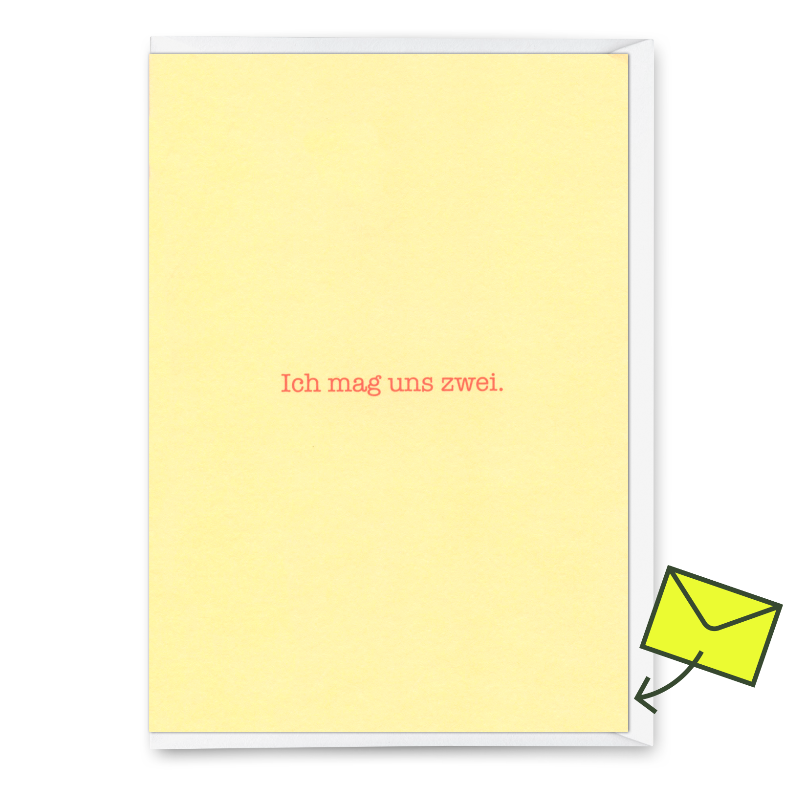 Grußkarte "Ich mag uns zwei" | Lustige Klappkarte für Verliebte