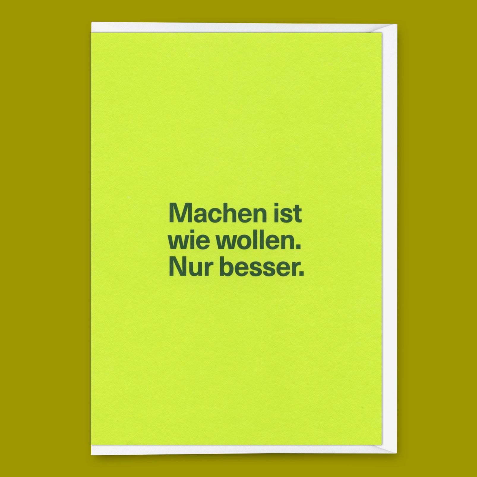 Grußkarte "Machen ist wie wollen" | Lustige Klappkarte für jeden Anlass