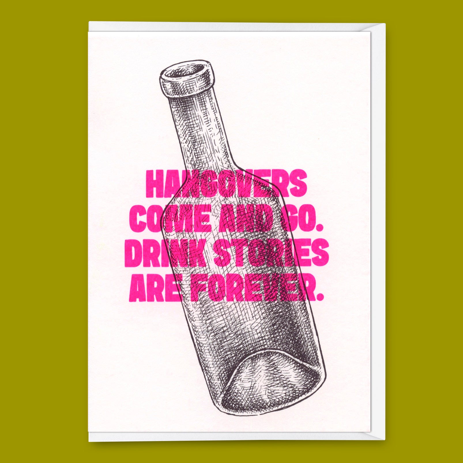 Grußkarte "Drink Stories are forever" | Lustige Klappkarte für jeden Anlass