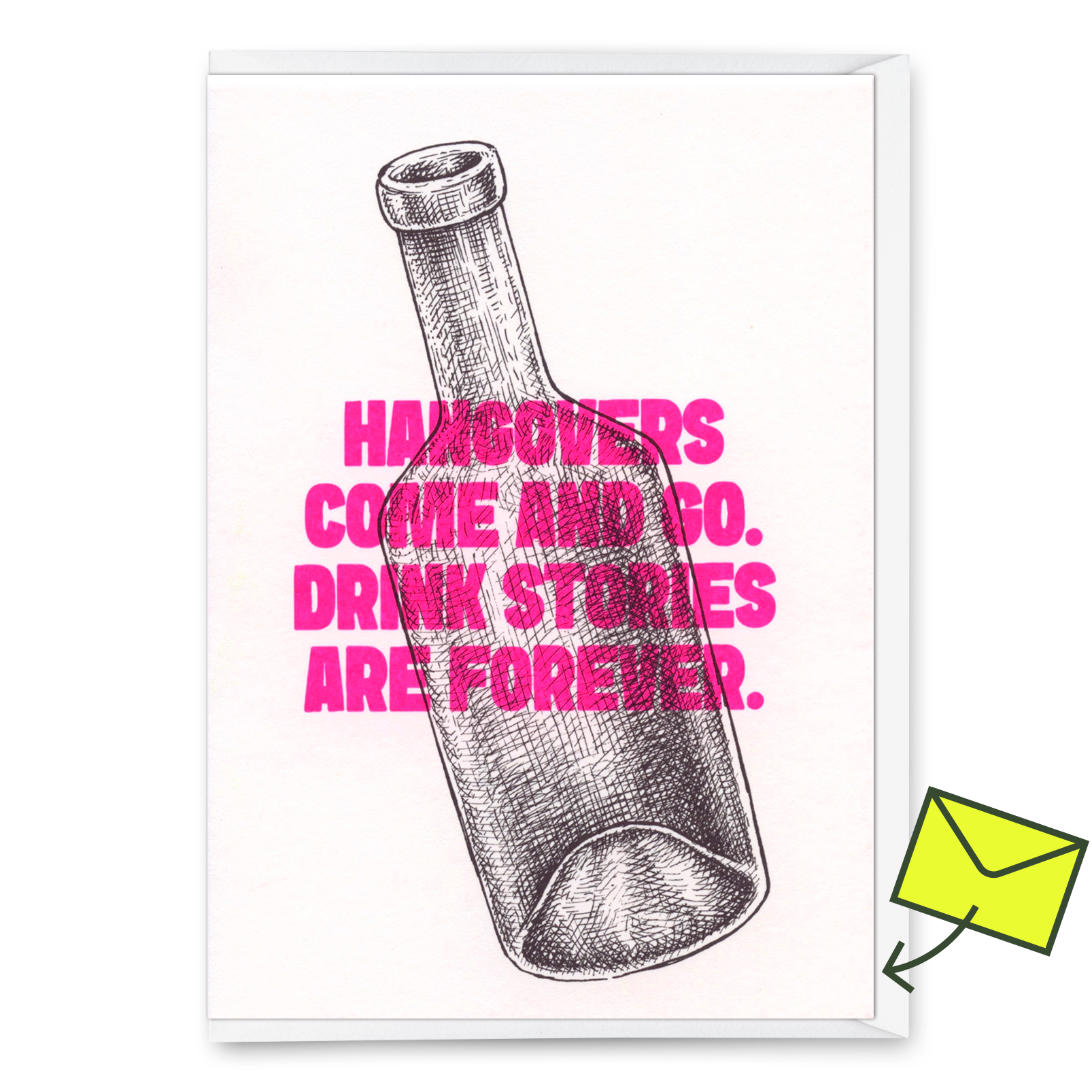 Grußkarte "Drink Stories are forever" | Lustige Klappkarte für jeden Anlass