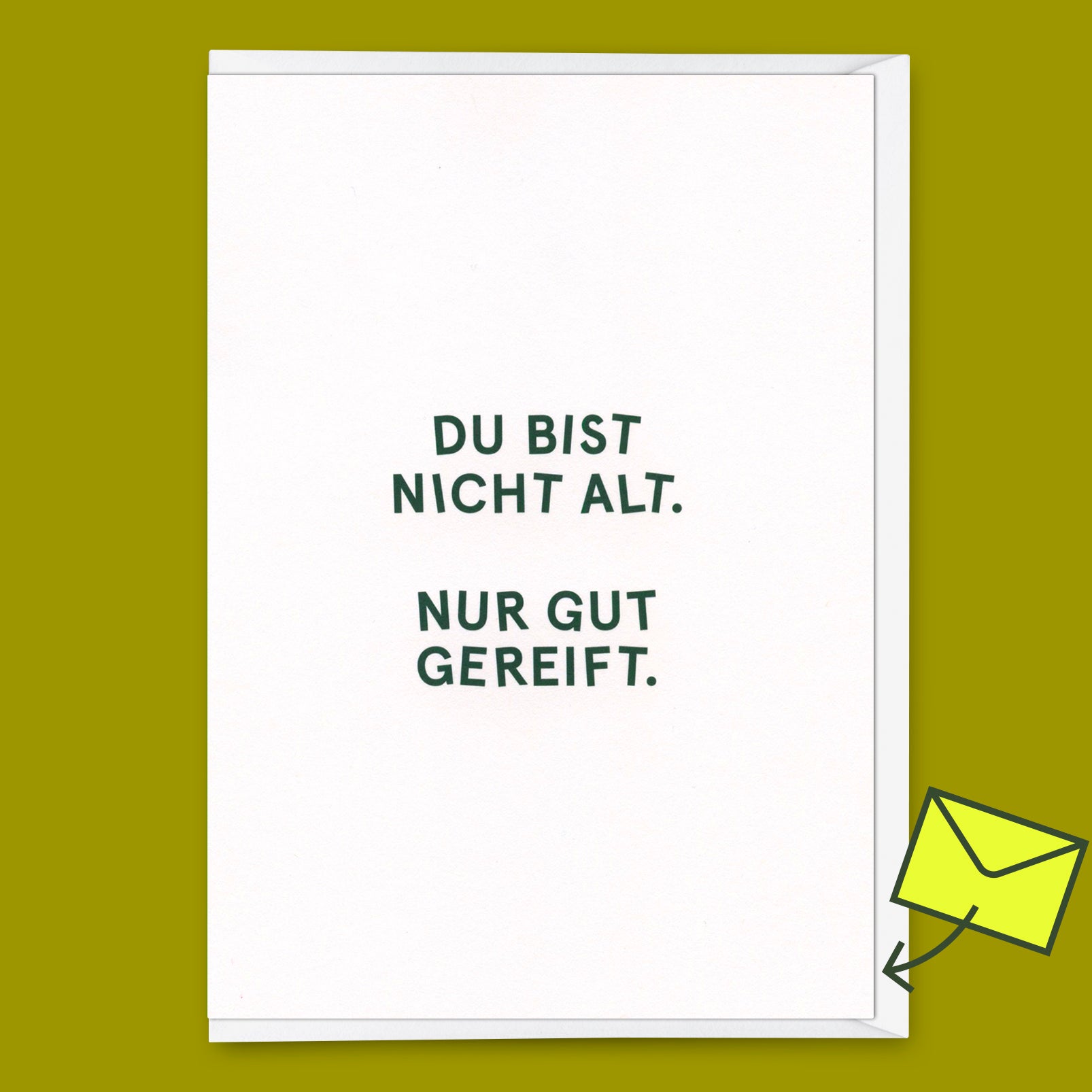 Greeting card "Just well matured." | Funny folding card for birthday