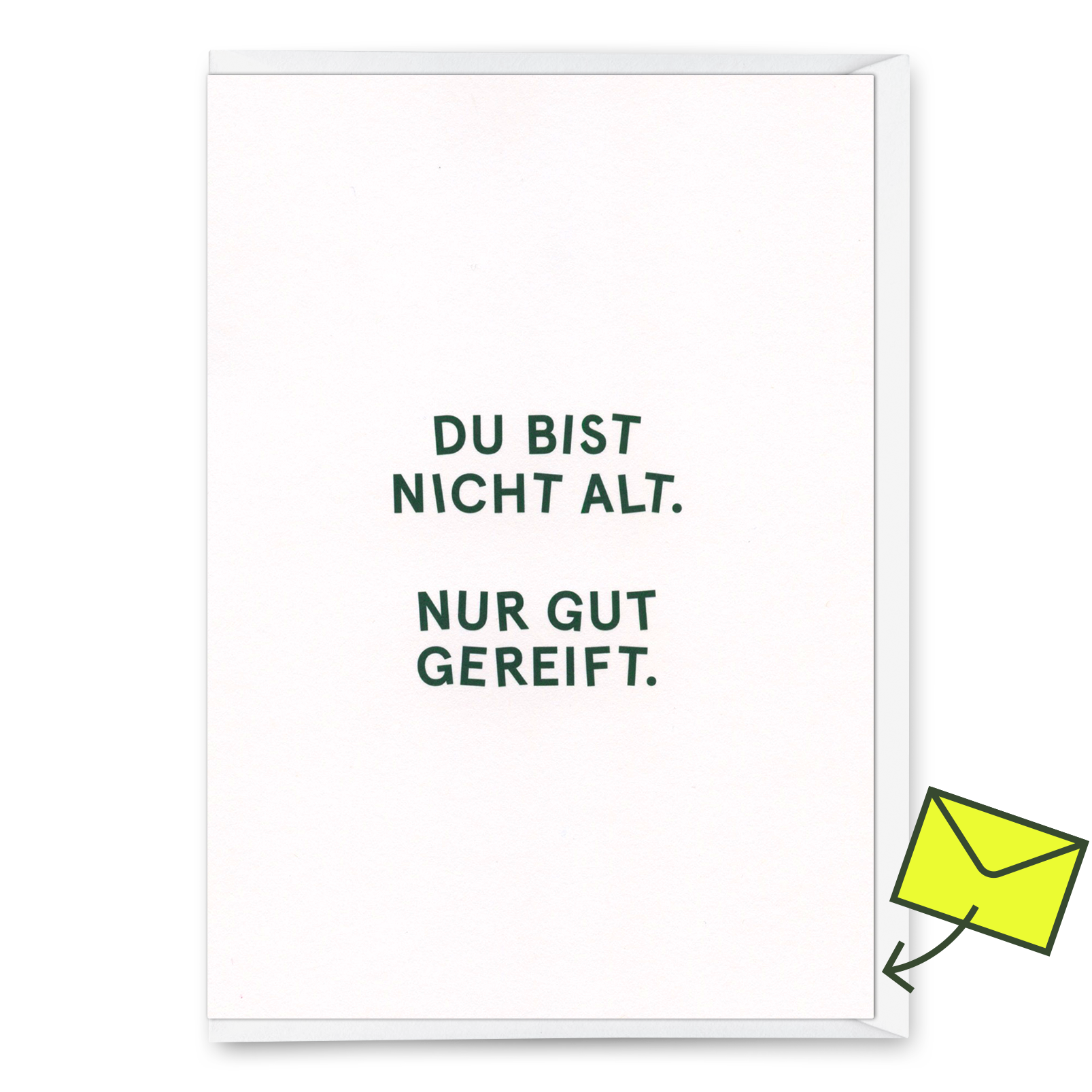 Greeting card "Just well matured." | Funny folding card for birthday