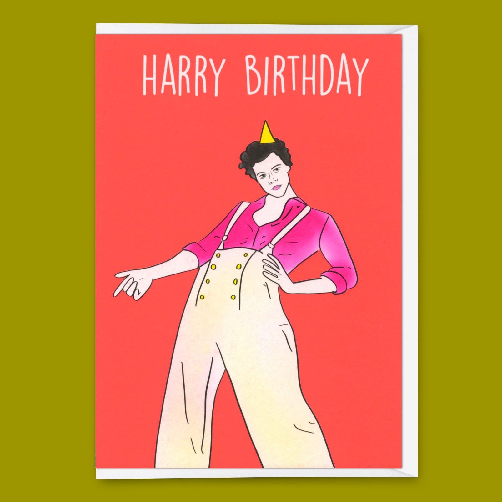 Grußkarte "Harry Styles" | Lustige Klappkarte zum Geburtstag