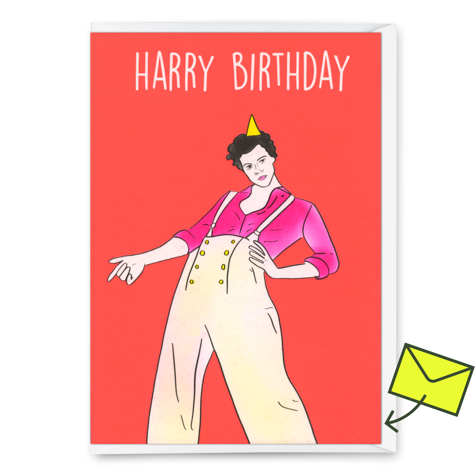 Grußkarte "Harry Styles" | Lustige Klappkarte zum Geburtstag