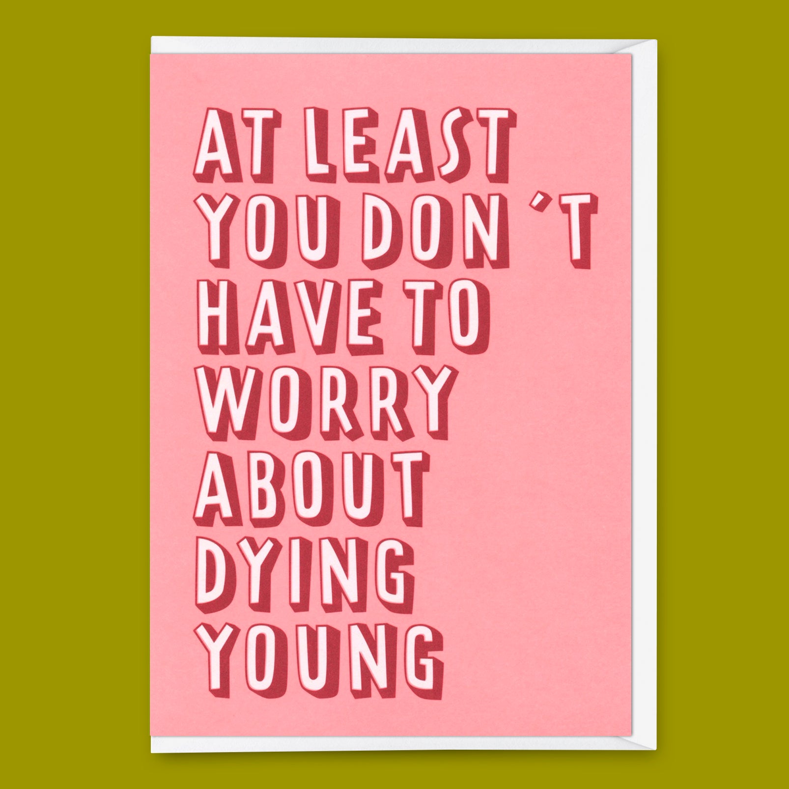 Grußkarte "Dying young" | Lustige Klappkarte zum Geburtstag