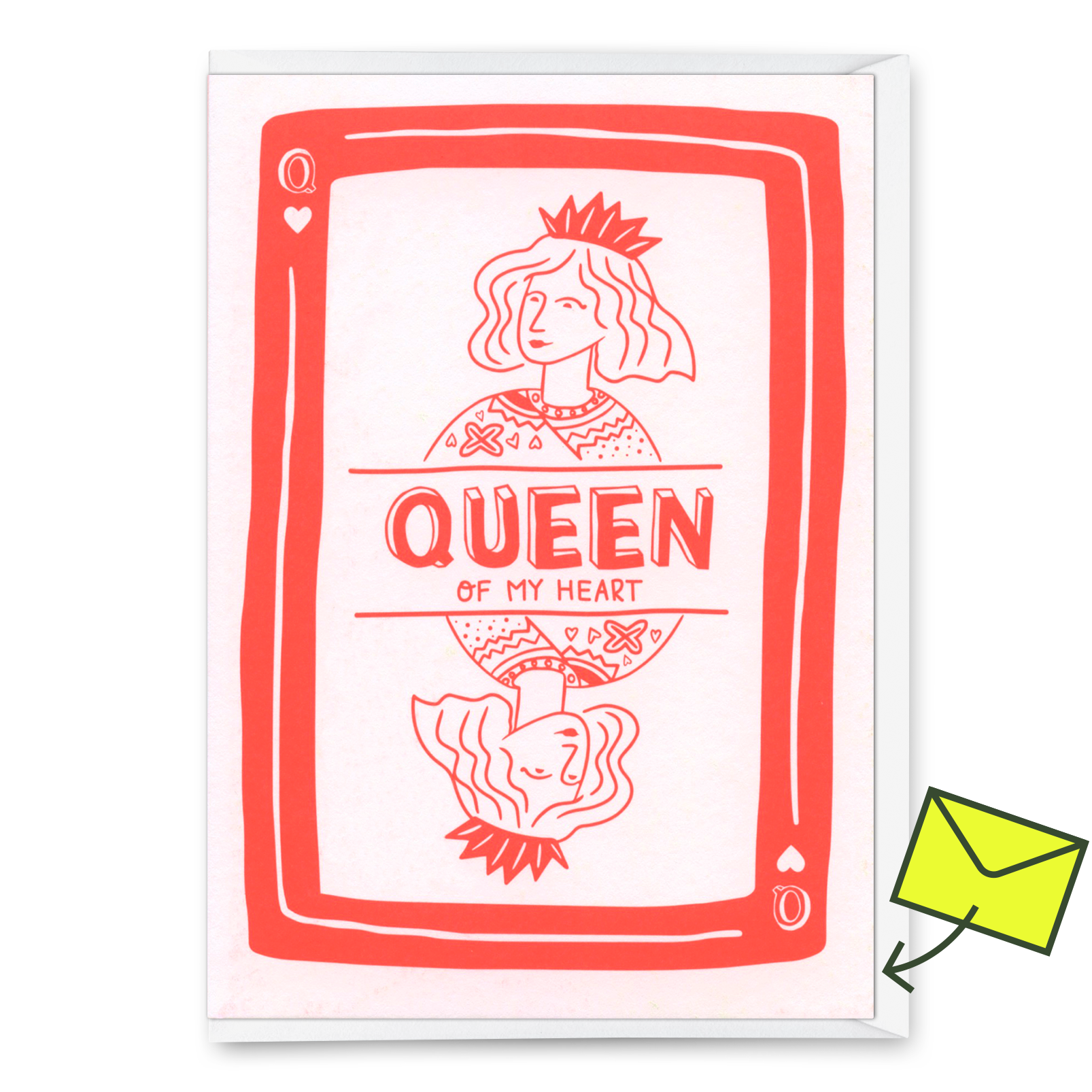 Grußkarte "Queen of hearts" | Besondere Klappkarte für jeden Anlass