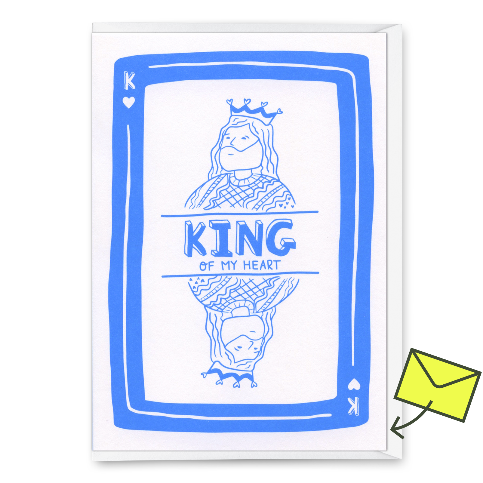 Grußkarte "King of hearts" | Besondere Klappkarte für jeden Anlass