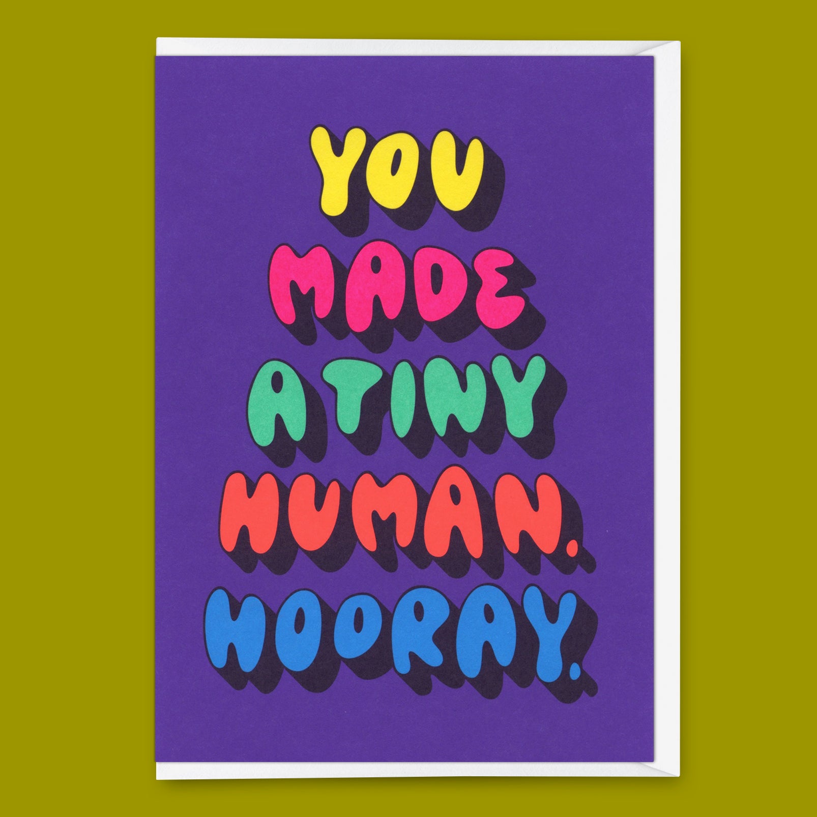 Grußkarte "You made a tiny human" | Besondere Klappkarte zur Geburt