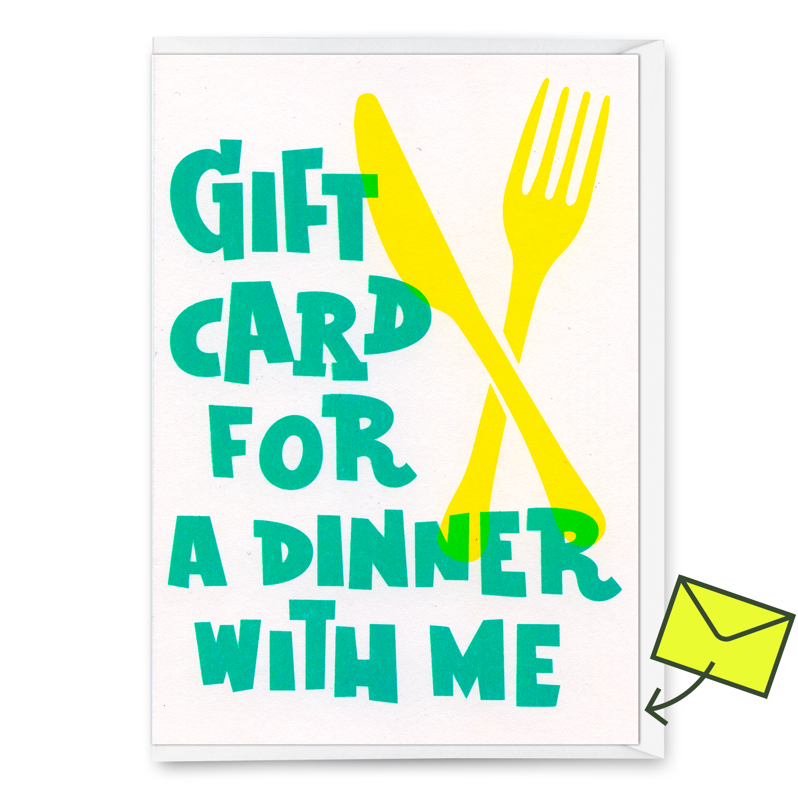 Greeting card "Dinner" | Beautiful voucher card with saying for every occasion