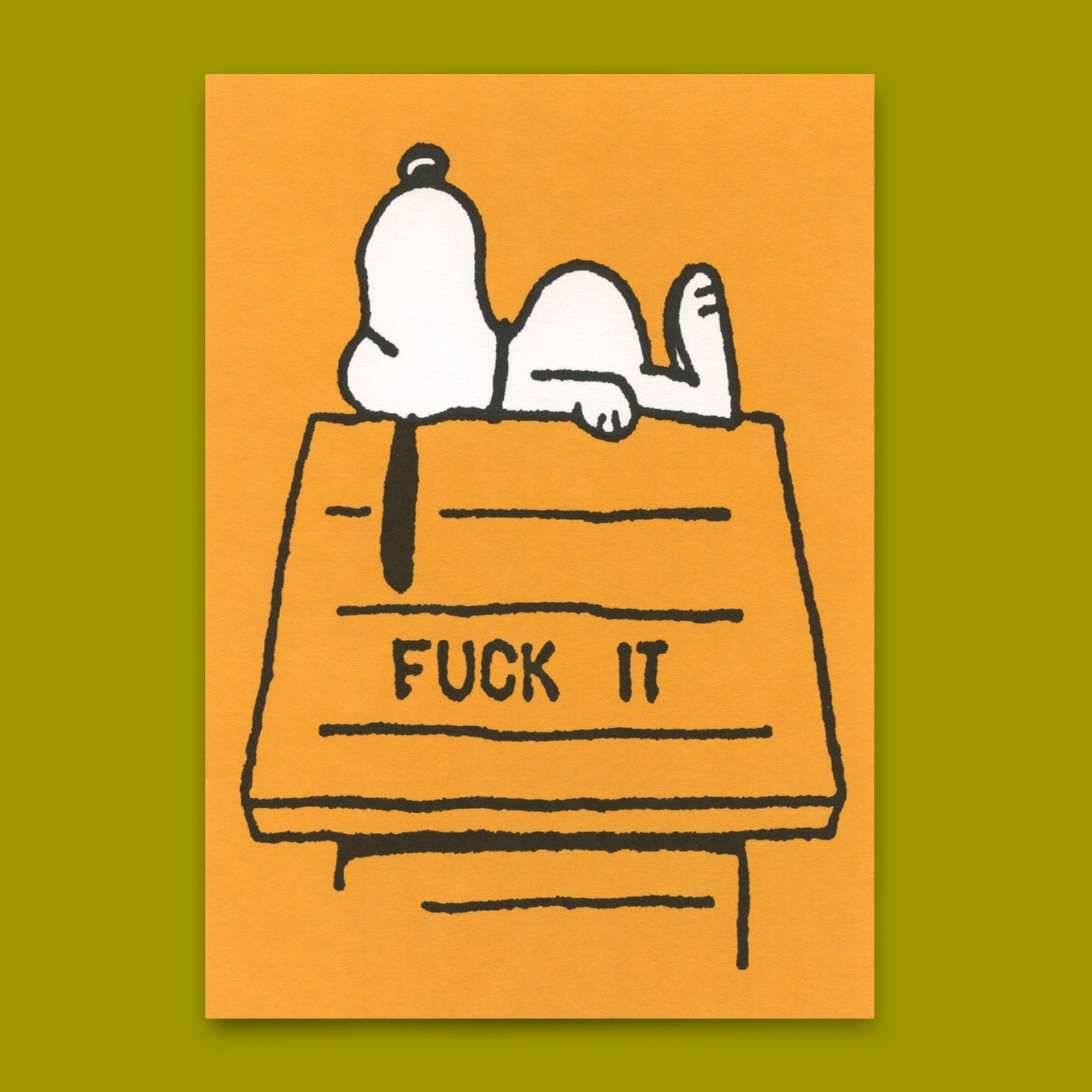 Postkarte "Fuck it" | Lustige Karte mit Spruch