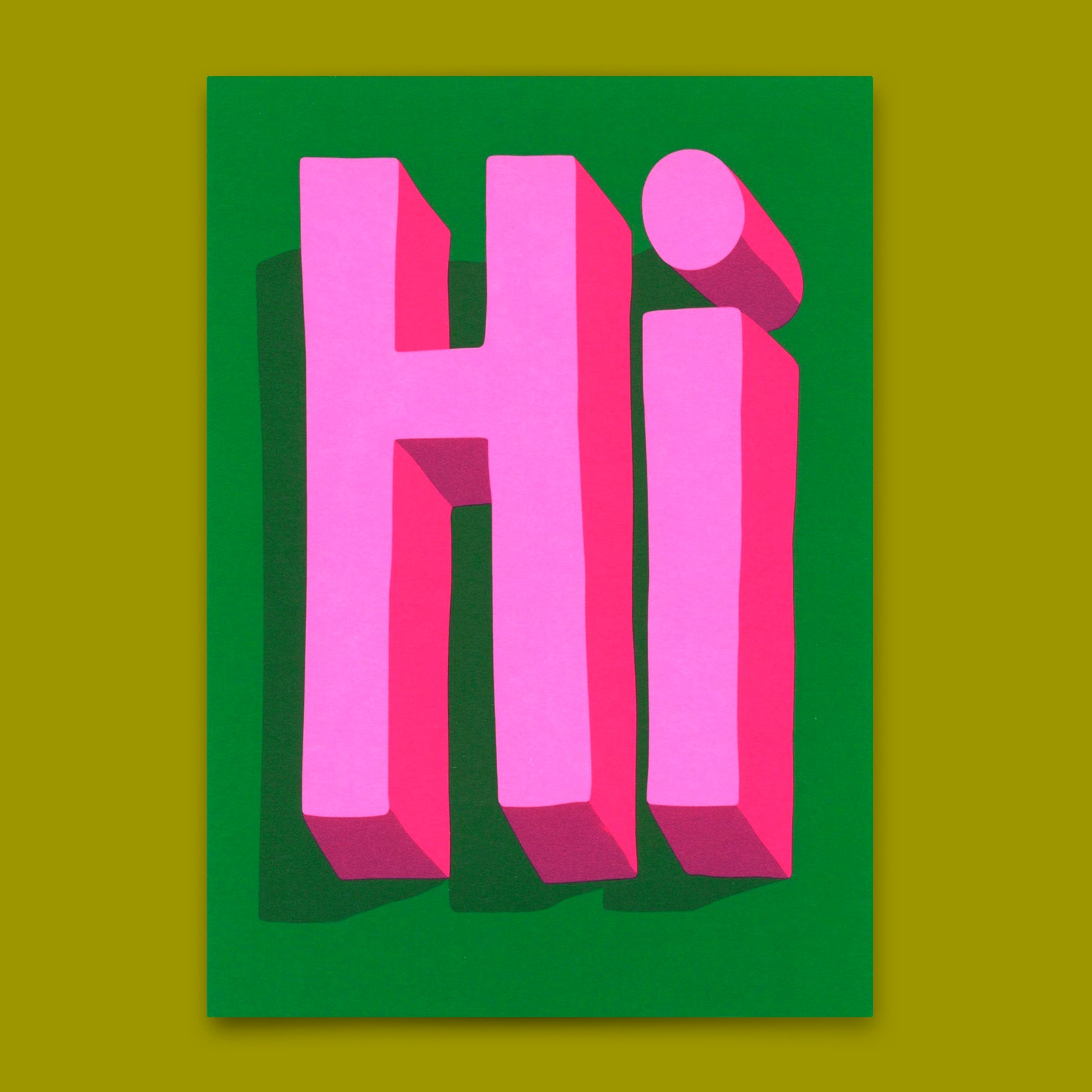 Postcard "Hi" | Cool card for every occasion