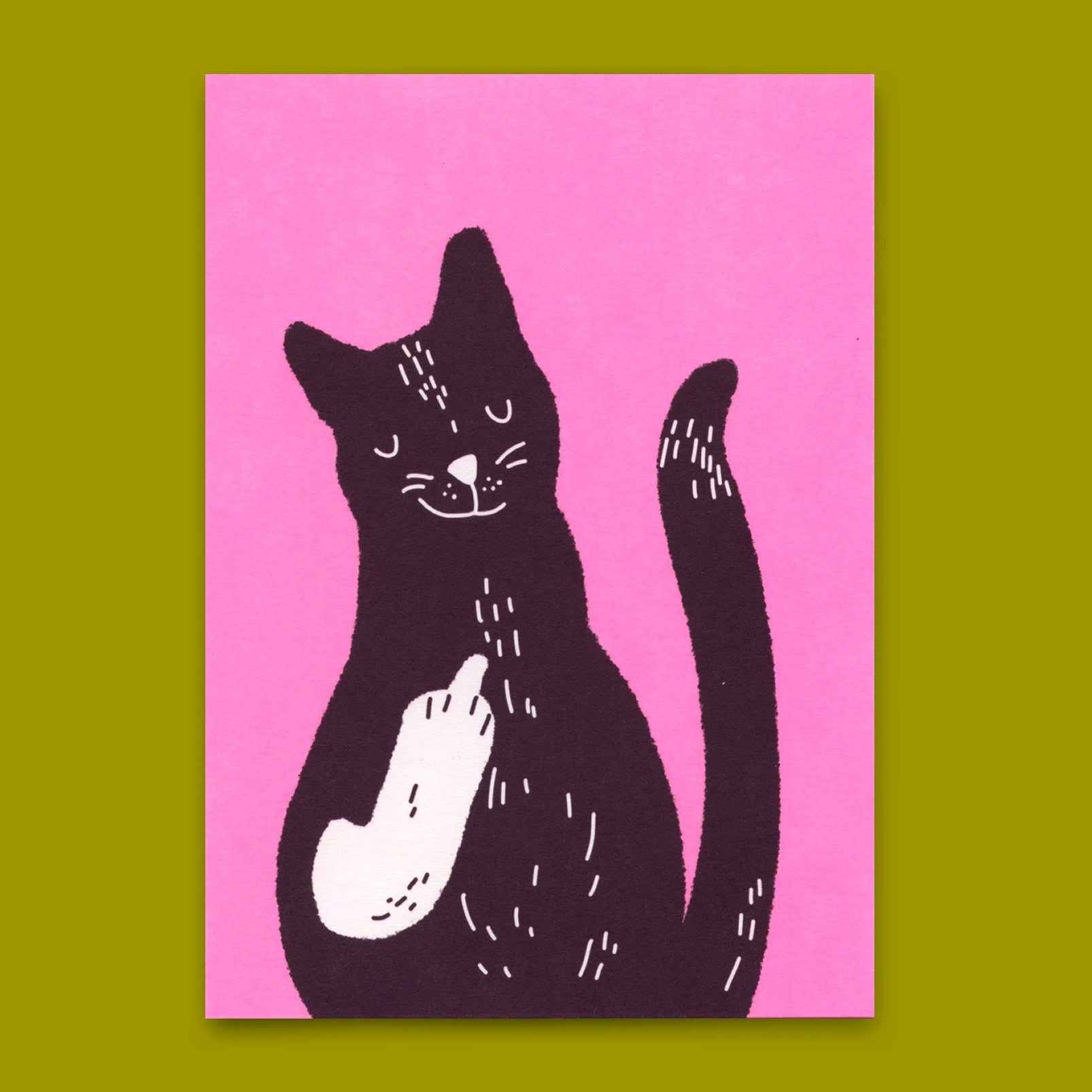 Postcard "Meow you" | Funny card with cat motif