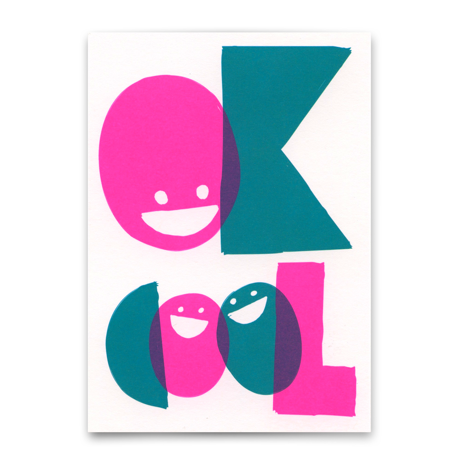 Postcard "Ok cool" | Special card with saying