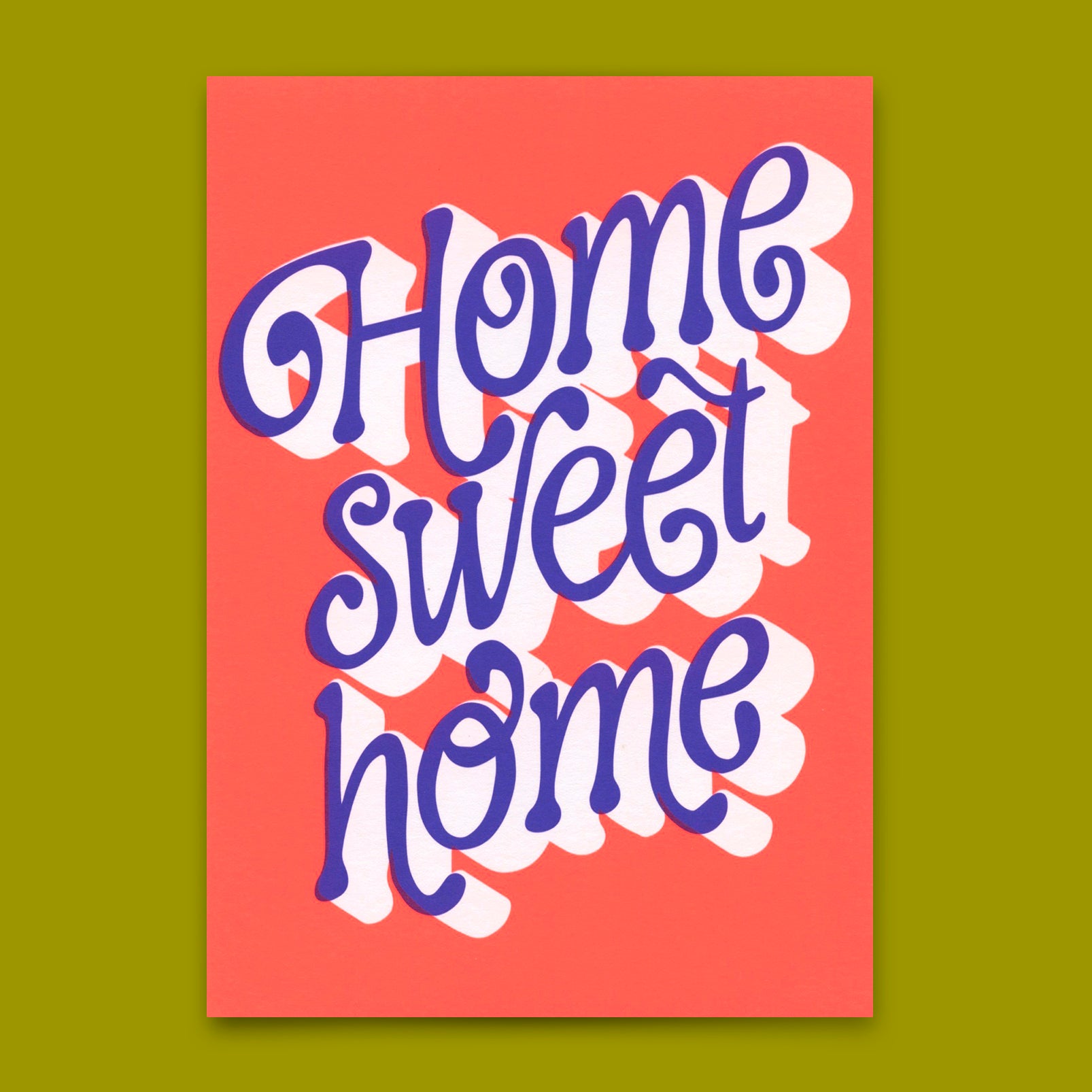 Postcard "Home sweet home" | Beautiful card with saying