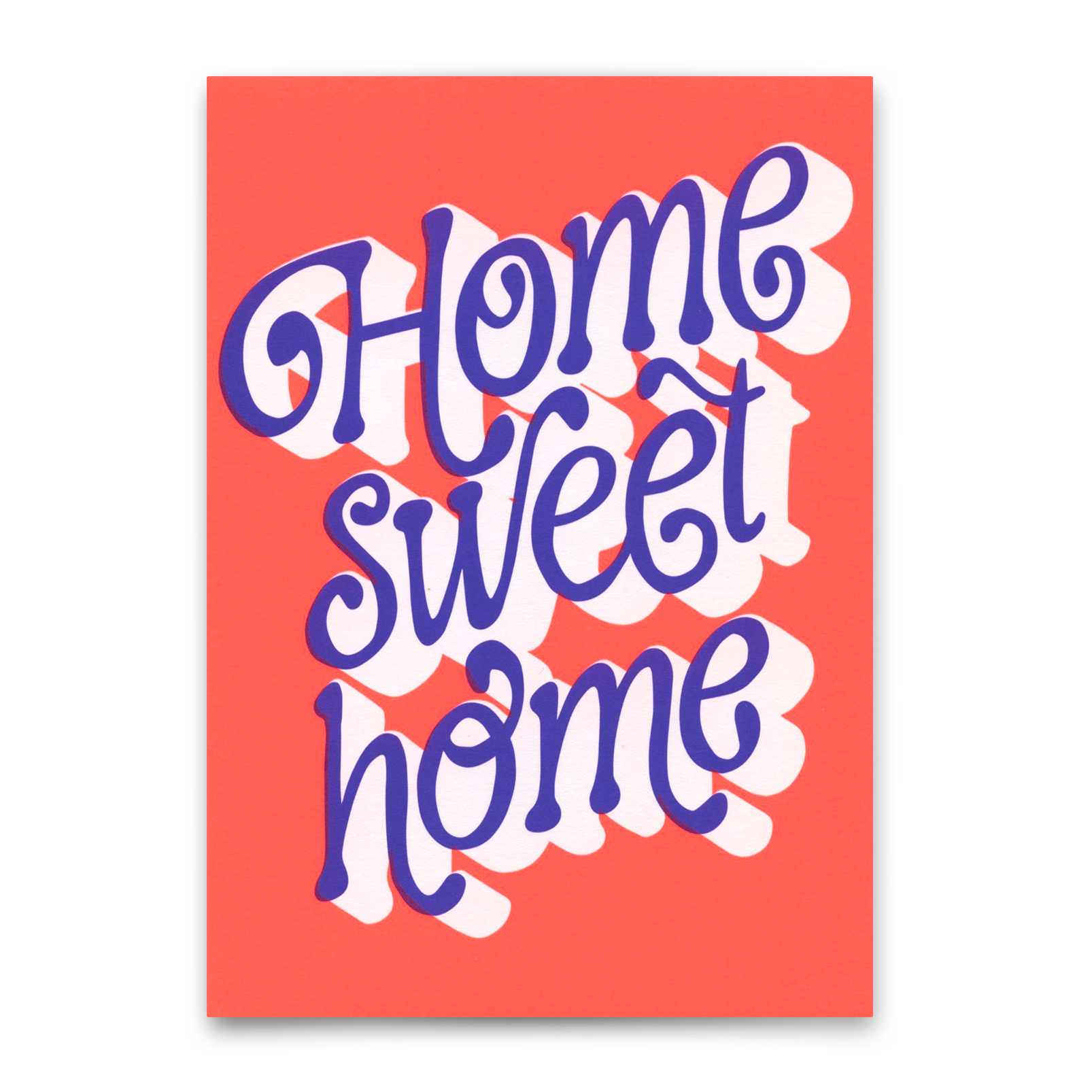 Postcard "Home sweet home" | Beautiful card with saying