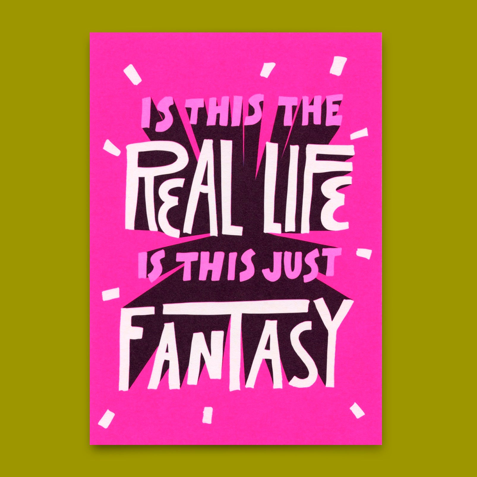Postcard "Is this the real life" | Special card with saying