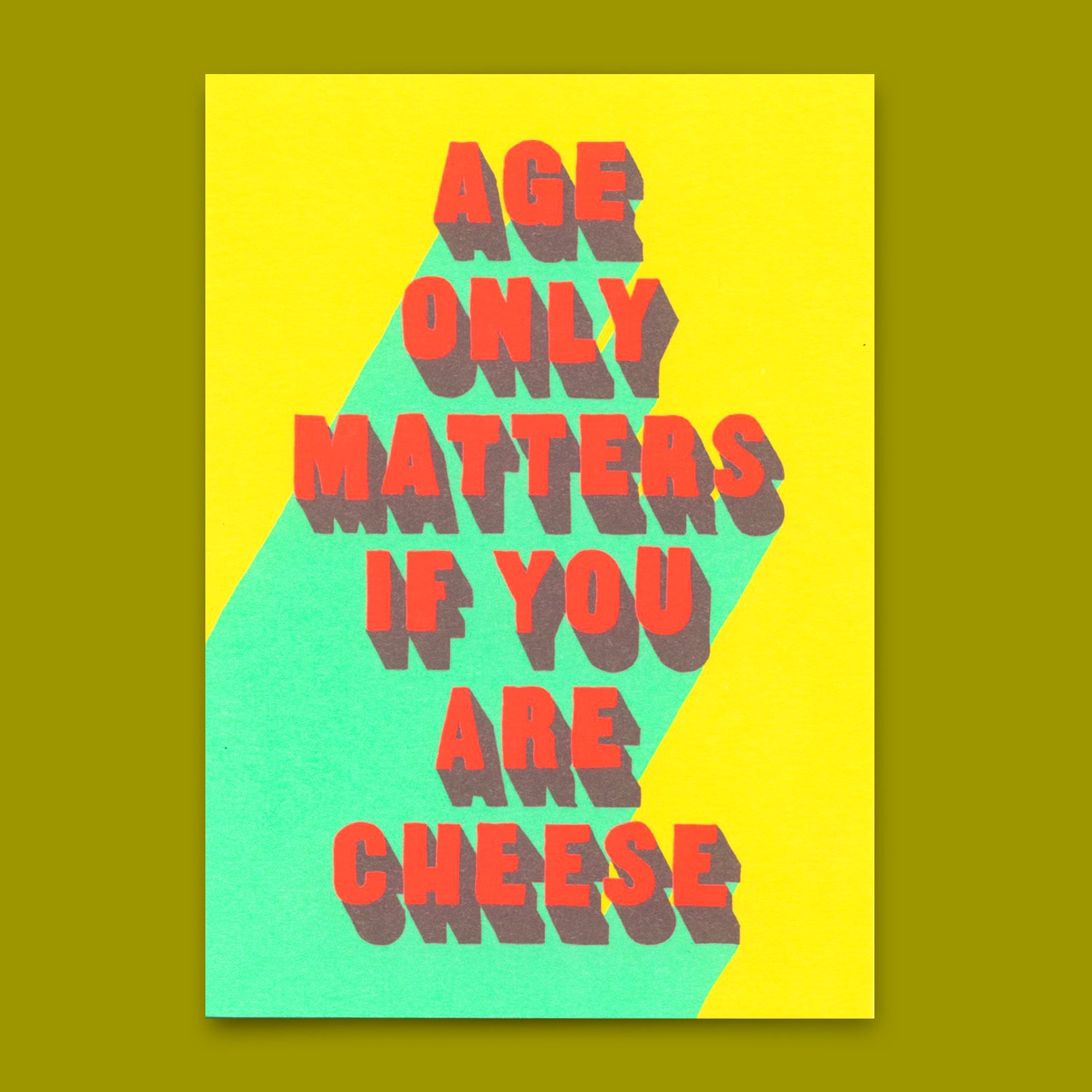 Postkarte "Cheese" | Lustige Karte mit Spruch zum Geburtstag