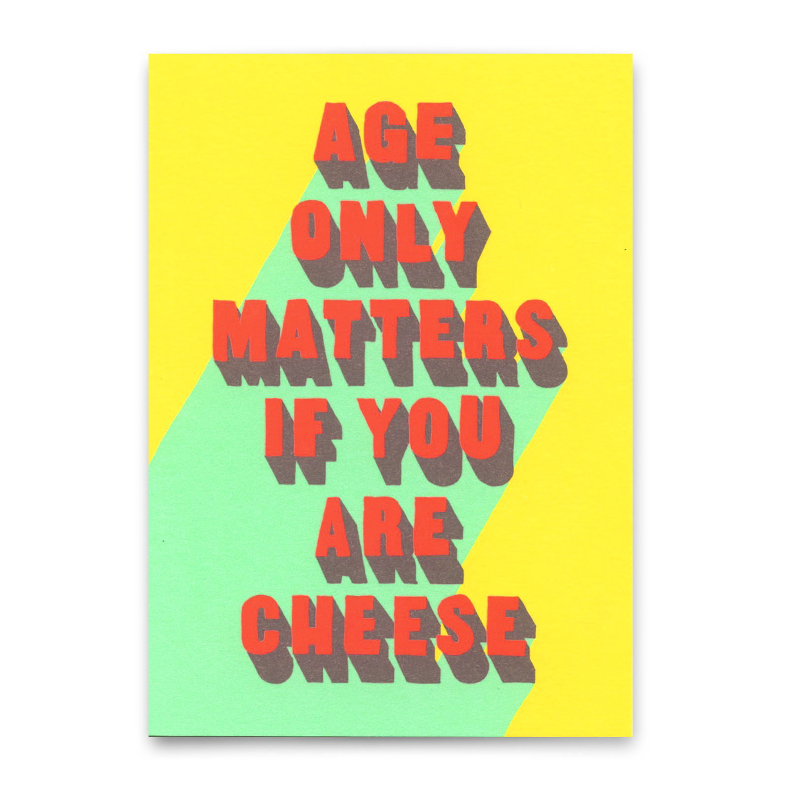 Postkarte "Cheese" | Lustige Karte mit Spruch zum Geburtstag