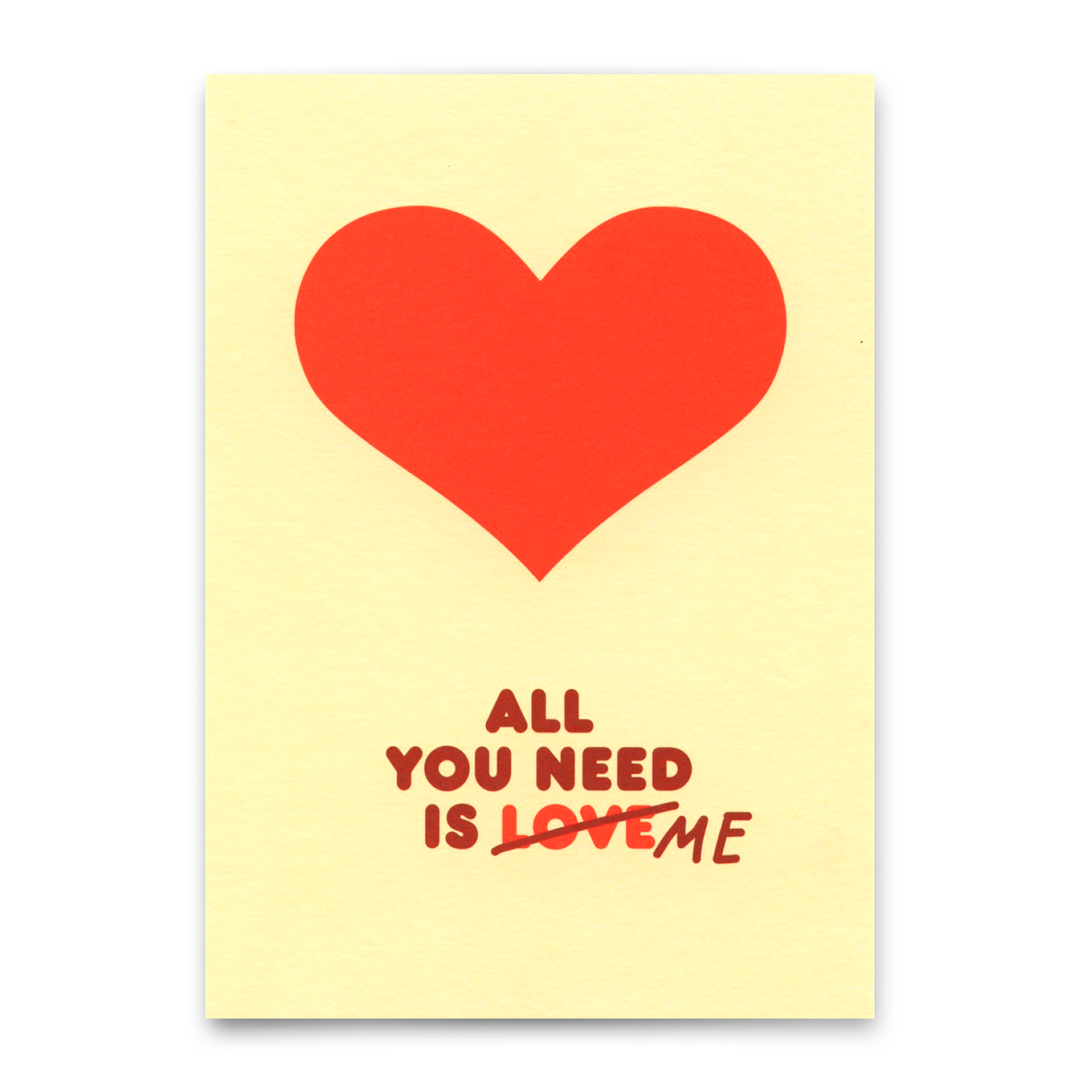Postcard "All you need is me" | Beautiful card for lovers