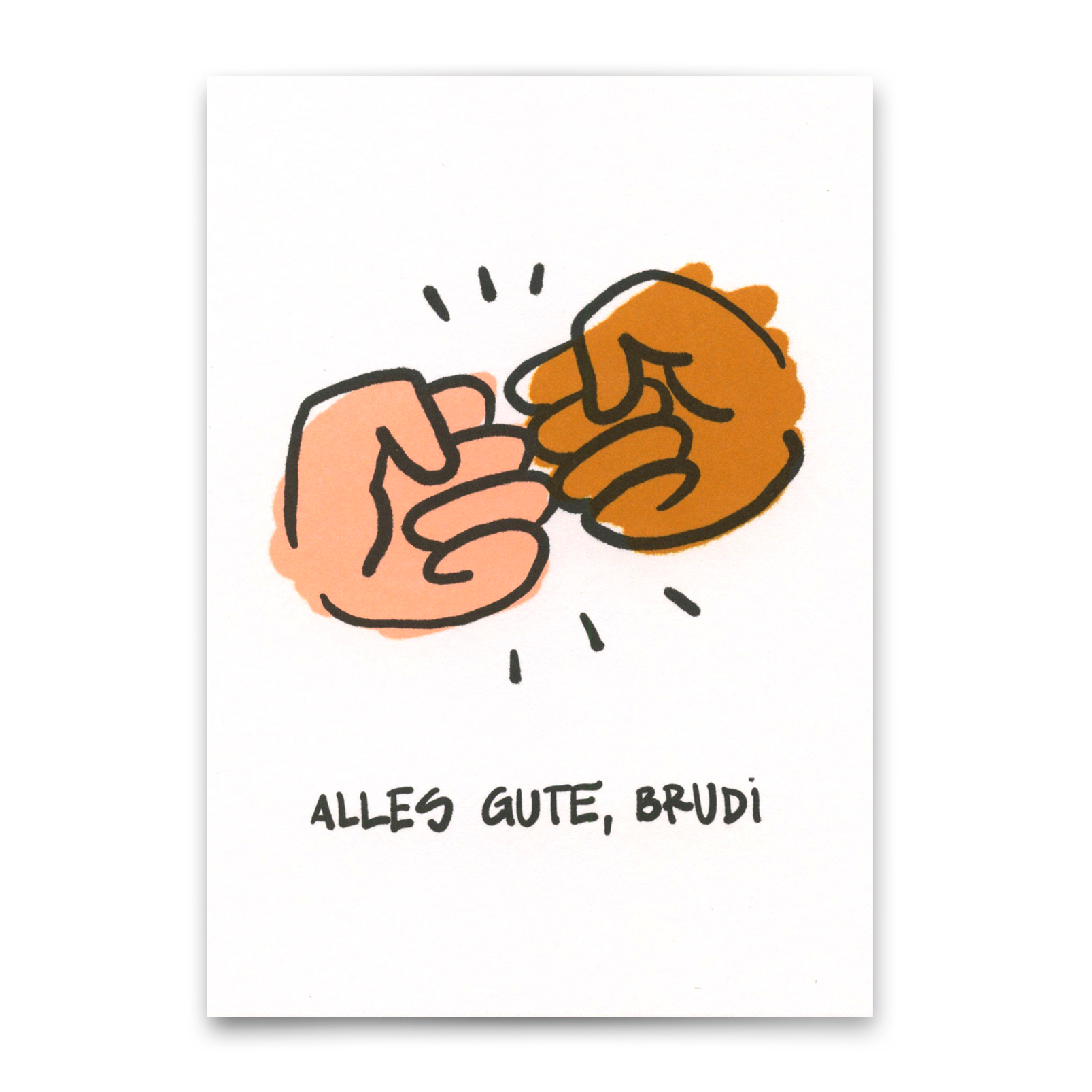 Postkarte "Alles Gute Brudi" | Coole Karte für jeden Anlass