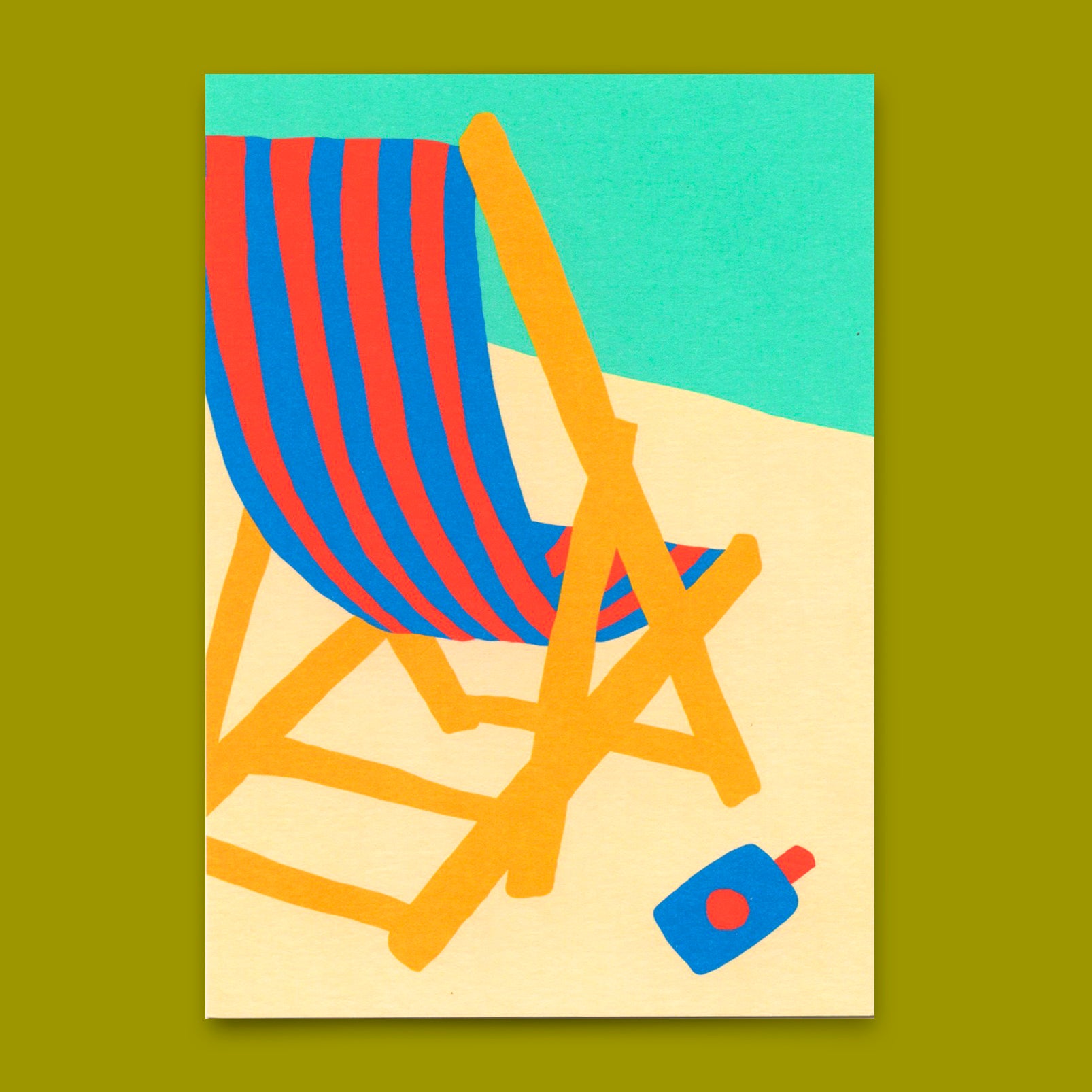 Postcard "Beach chair" | Beautiful card for every occasion