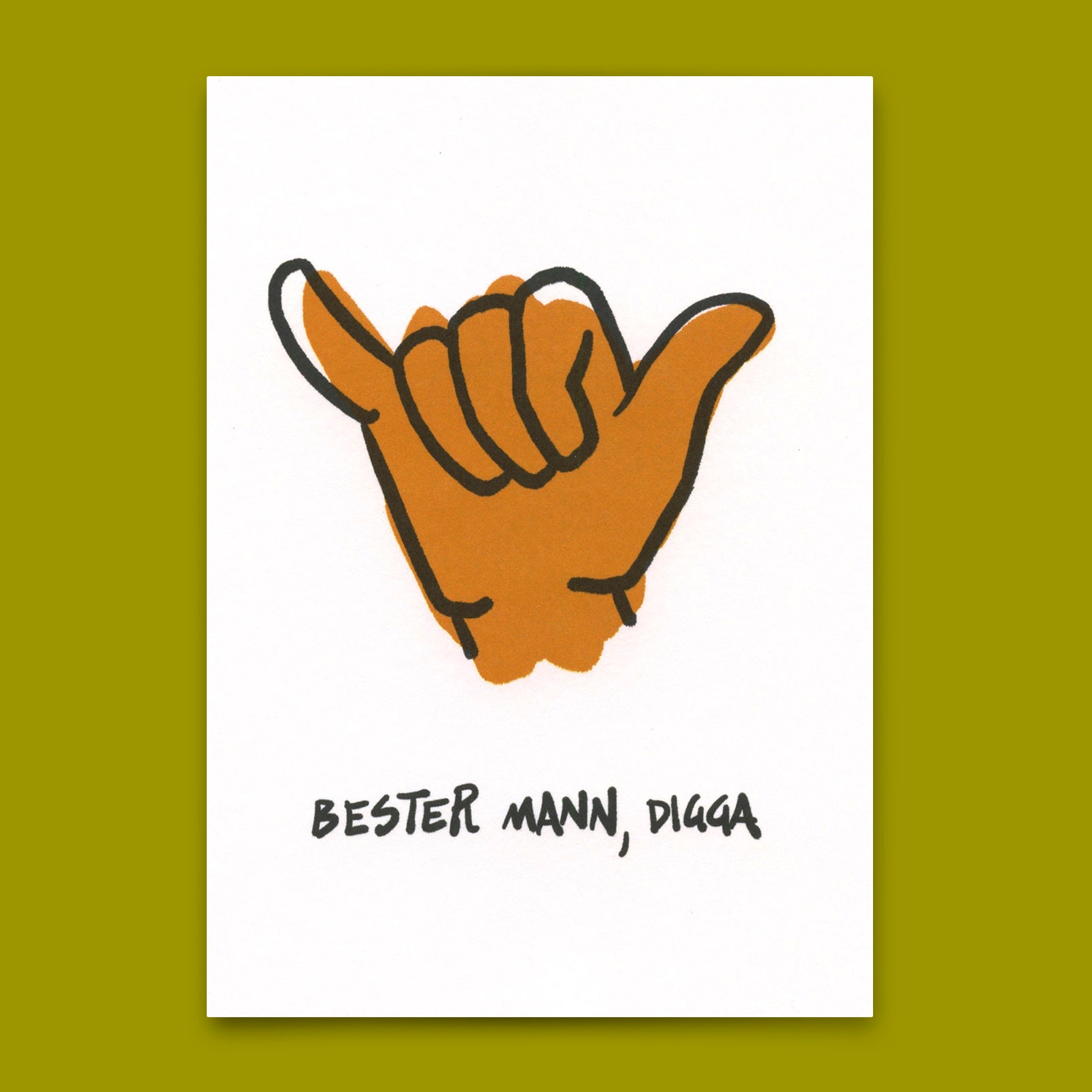 Postcard "Best Man Digga" | Cool card for every occasion
