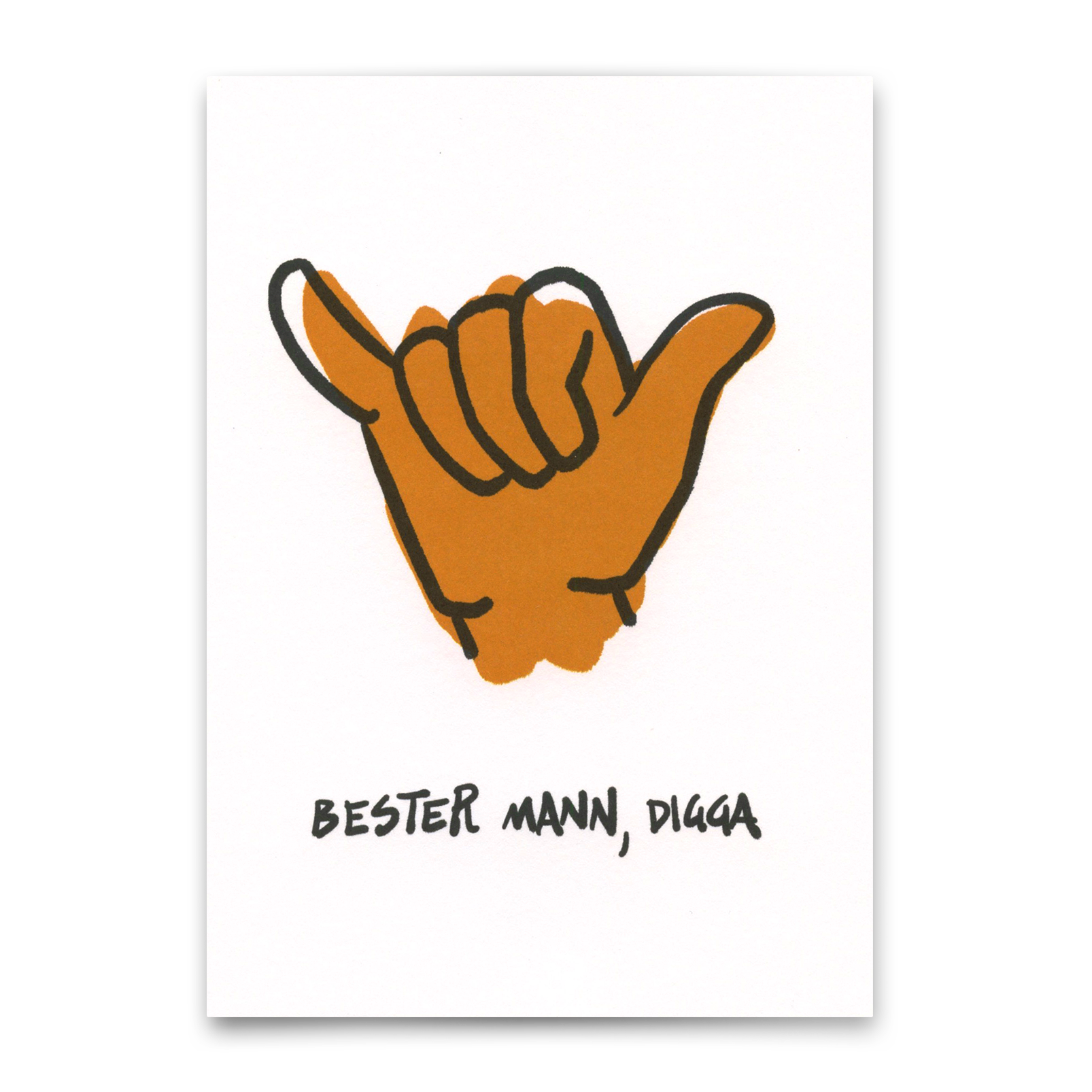 Postcard "Best Man Digga" | Cool card for every occasion