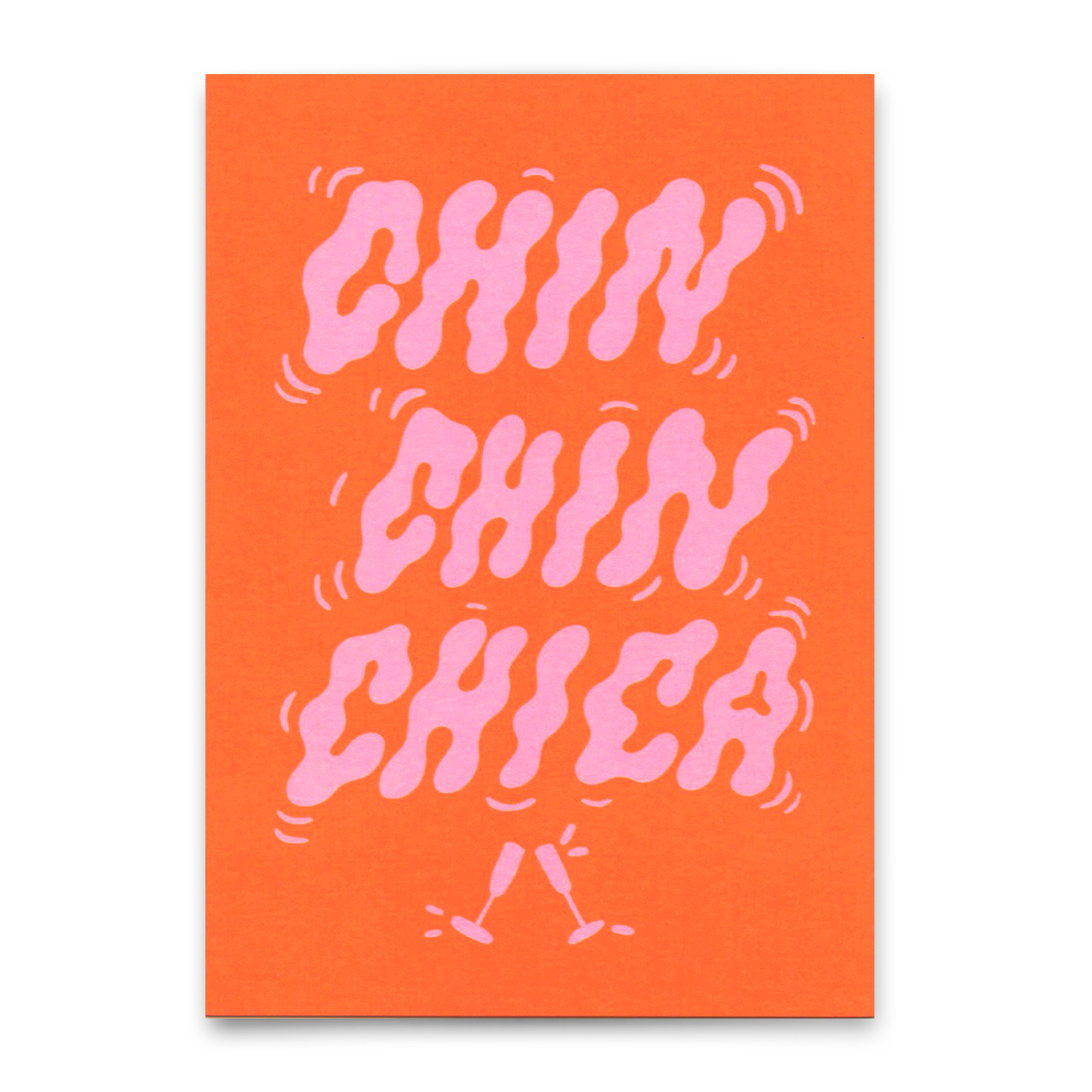 Postkarte "Chin Chin Chica" | Coole Karte mit Spruch für jeden Anlass