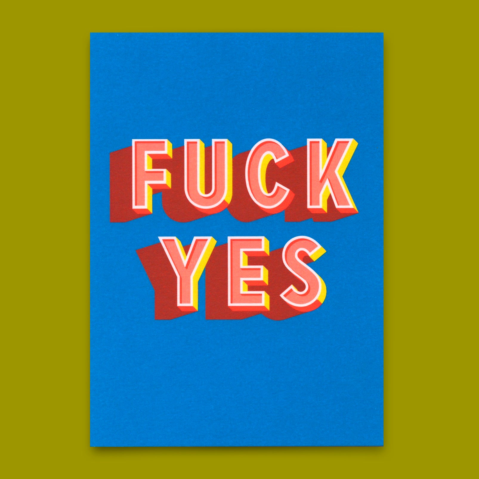 Postcard "Fuck yes" | Funny card for every occasion