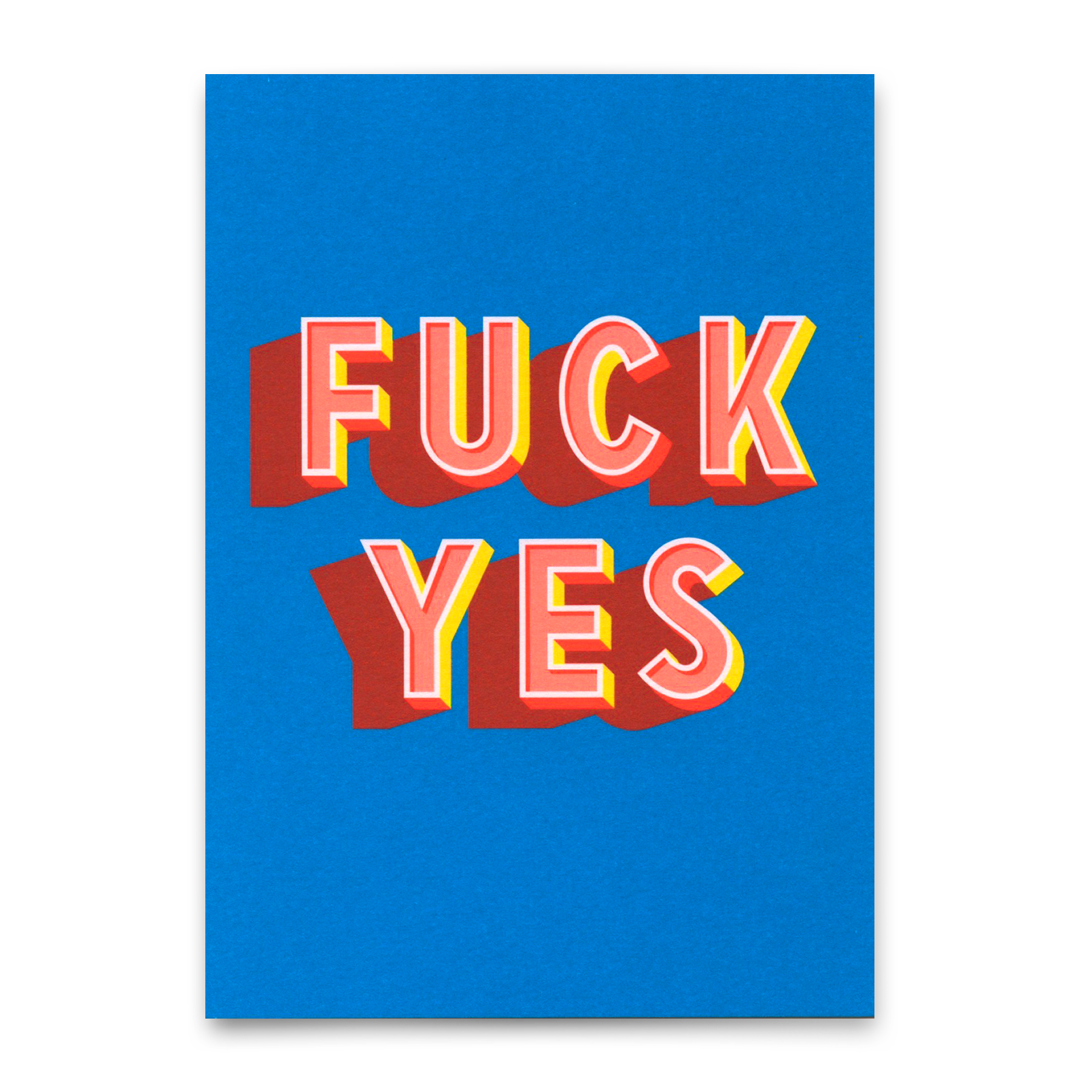 Postcard "Fuck yes" | Funny card for every occasion