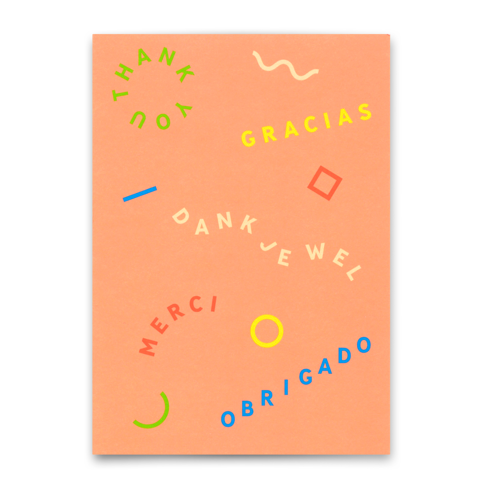 Postcard "Gracias Merci Thank you" | Unusual card to say thank you