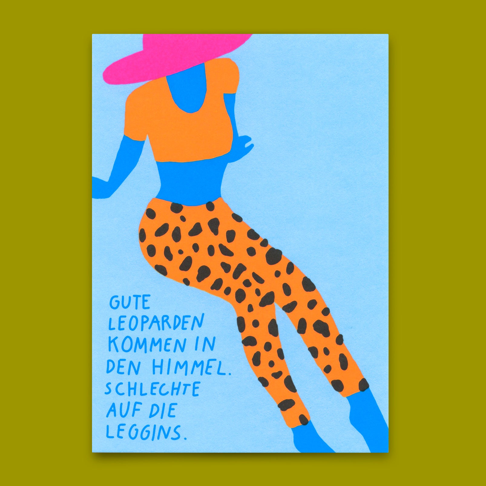 Postcard "Good Leopards" | Funny card with saying