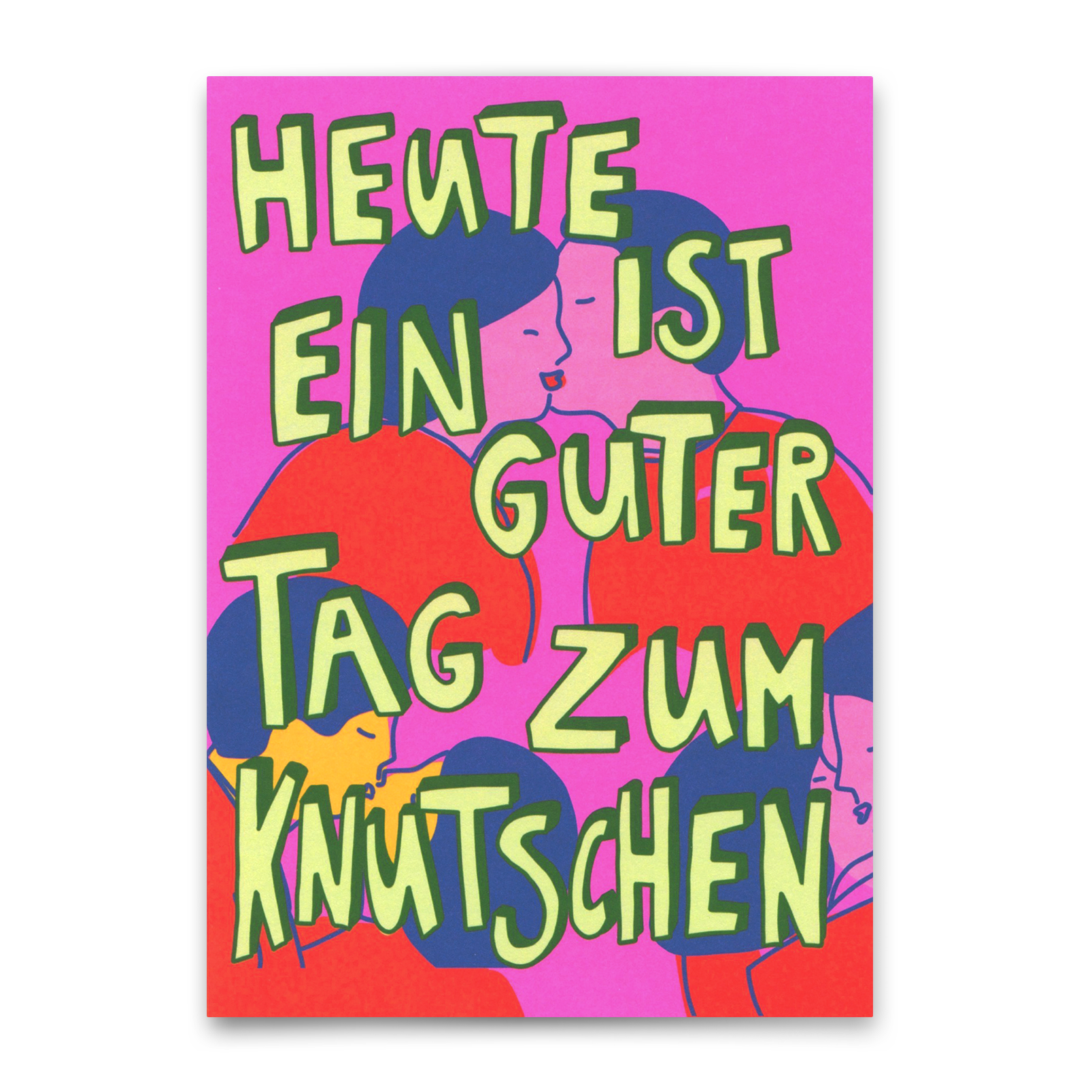 Postcard "Day for kissing" | Special card for lovers