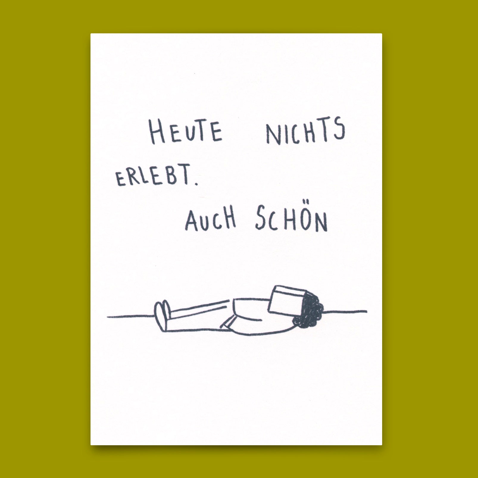 Postcard "Nothing happened today" | Funny card with saying