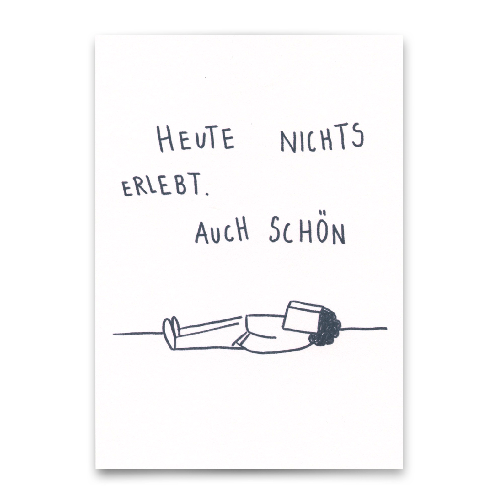 Postcard "Nothing happened today" | Funny card with saying