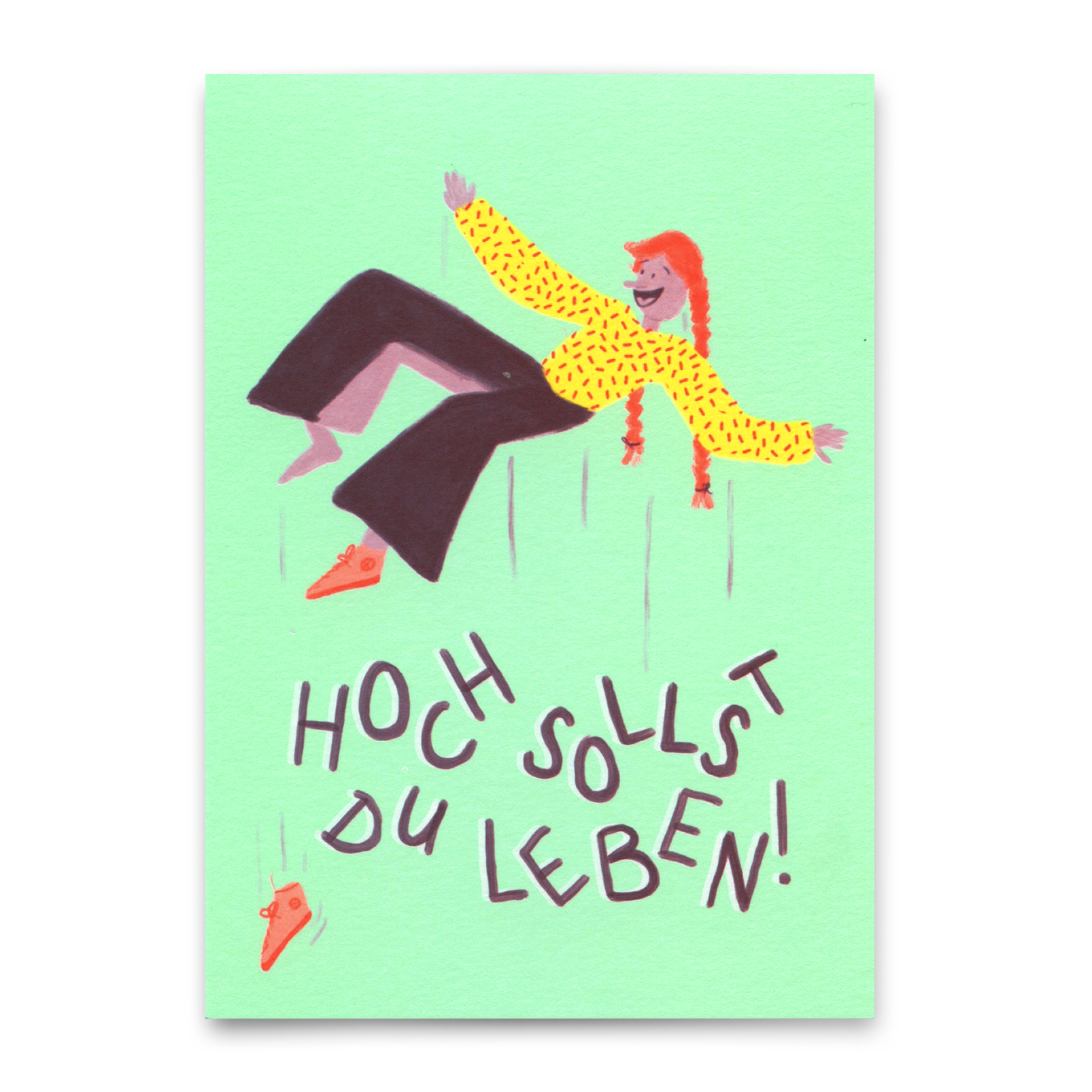 Postkarte "Hoch sollst du Leben" | Lustige Karte zum Geburtstag