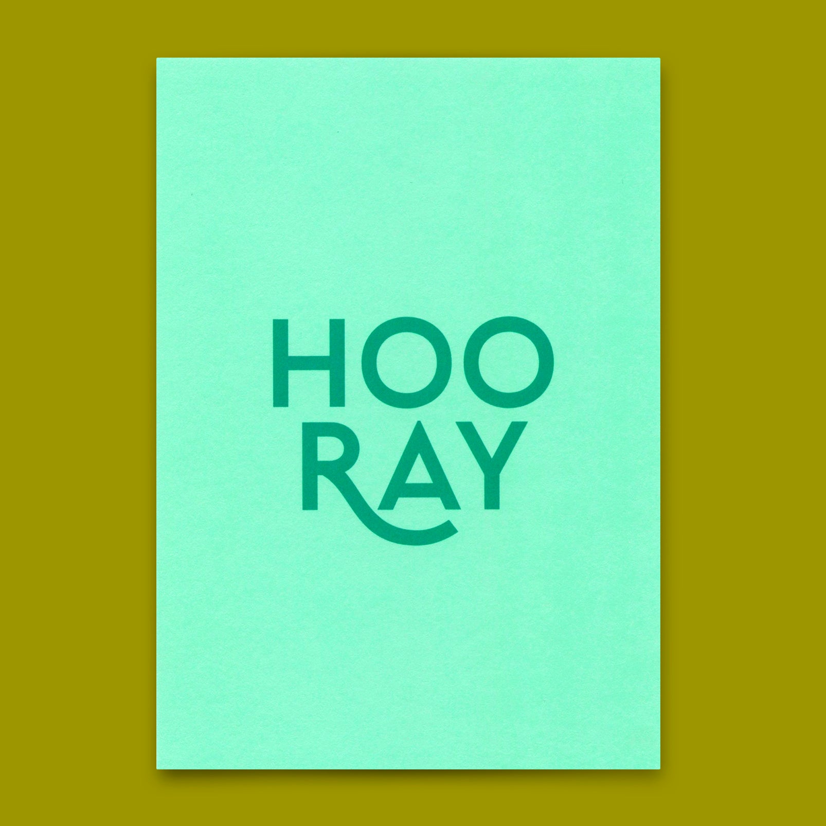 Postkarte "Hooray Türkis" | Schöne Karte für jeden Anlass