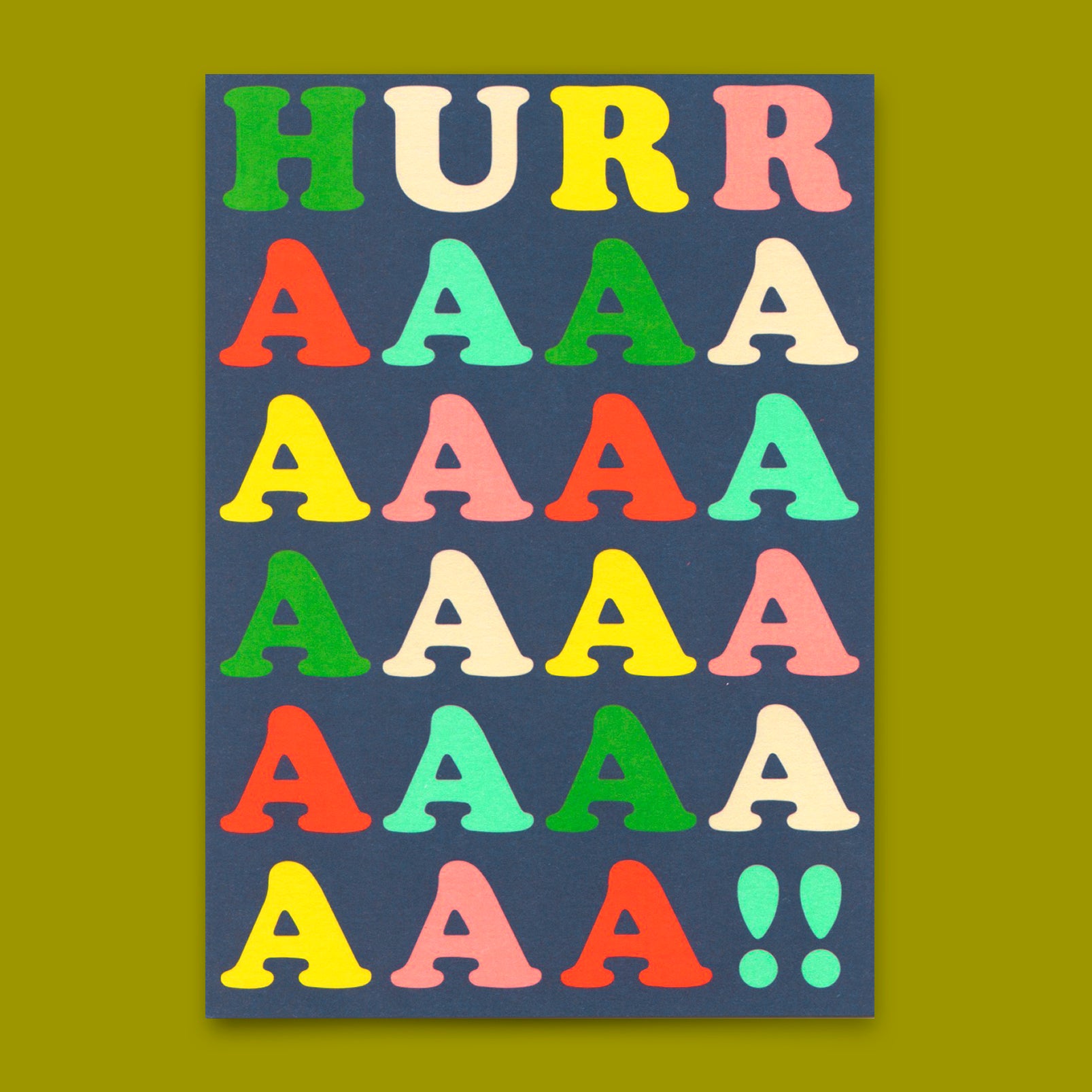 Postcard "Hurrahaaaaa" | Cool card for every occasion