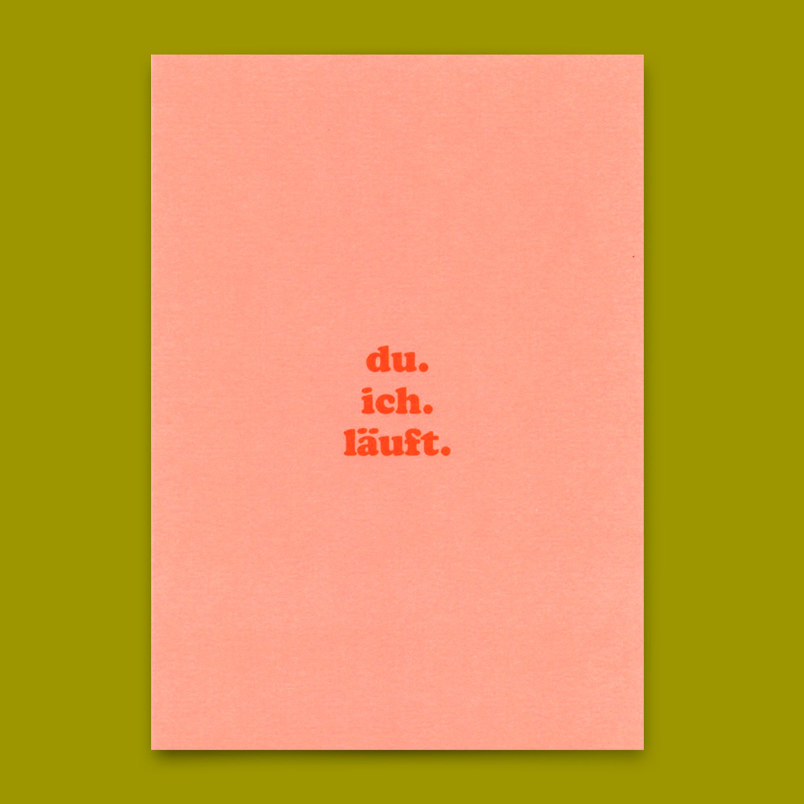 Postcard "you.I.run" | Cool card for lovers