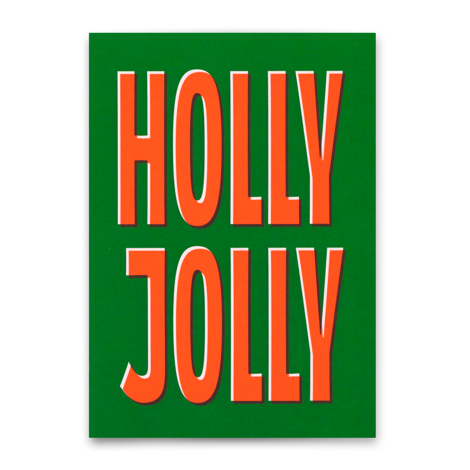 Postkarte "Holly Jolly" | Ausgefallene Karte zu Weihnachten
