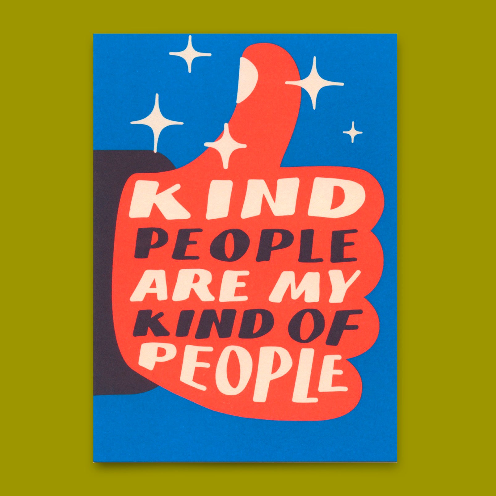 Postcard "Kind people" | Cool card with saying