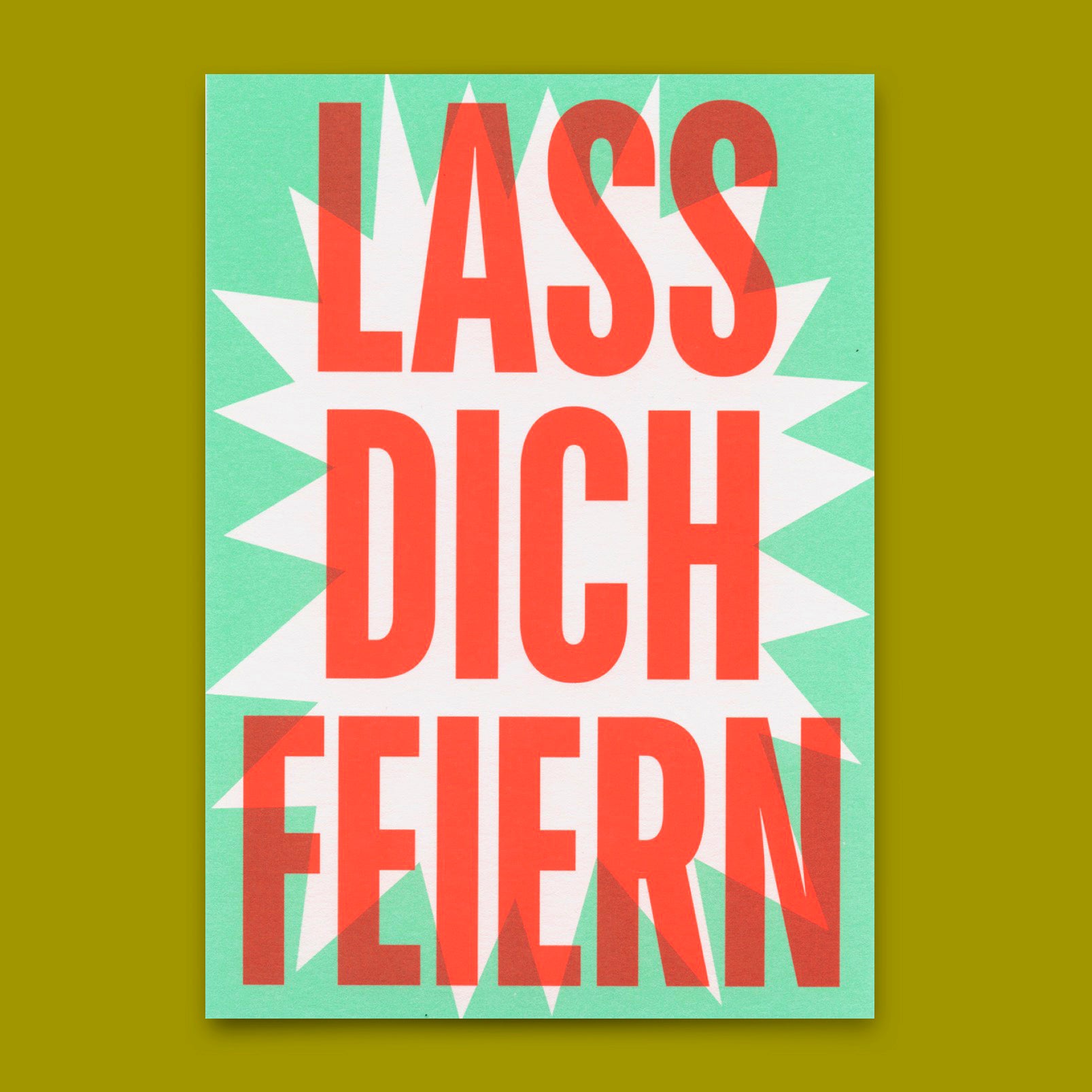 Postkarte "Lass dich feiern" | Coole Karte mit Spruch