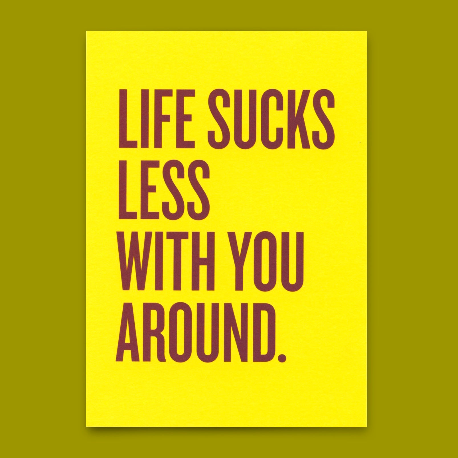 Postkarte "Life sucks less " | Lustige Karte mit Spruch für jeden Anlass