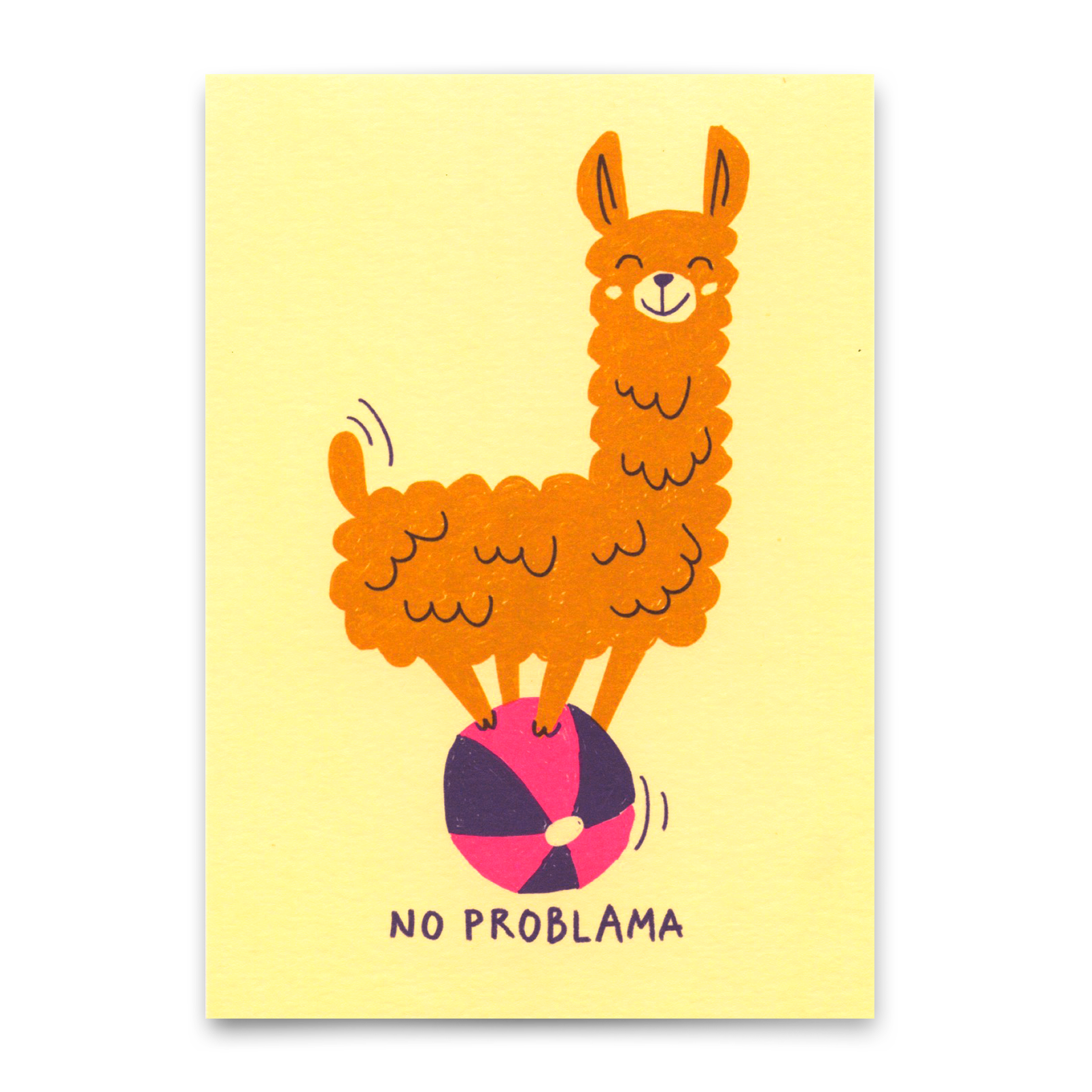 Postkarte "No problama" | Lustige Karte mit Spruch