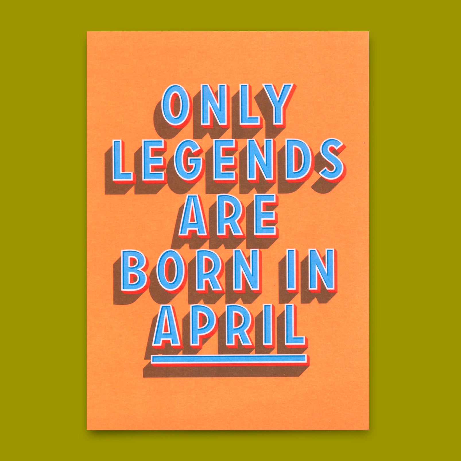 Postcard "Legends April" | Cool card with saying for birthday