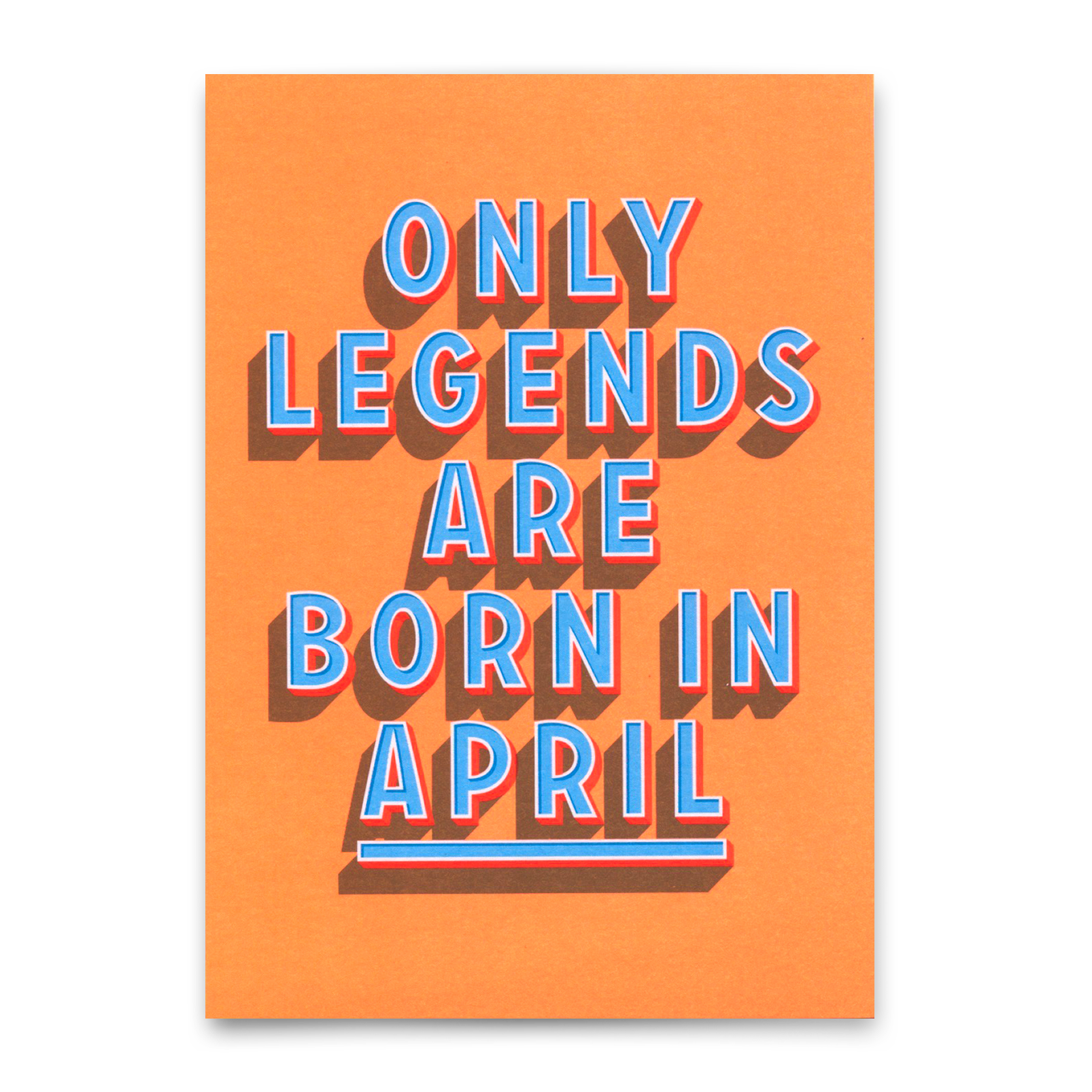 Postcard "Legends April" | Cool card with saying for birthday