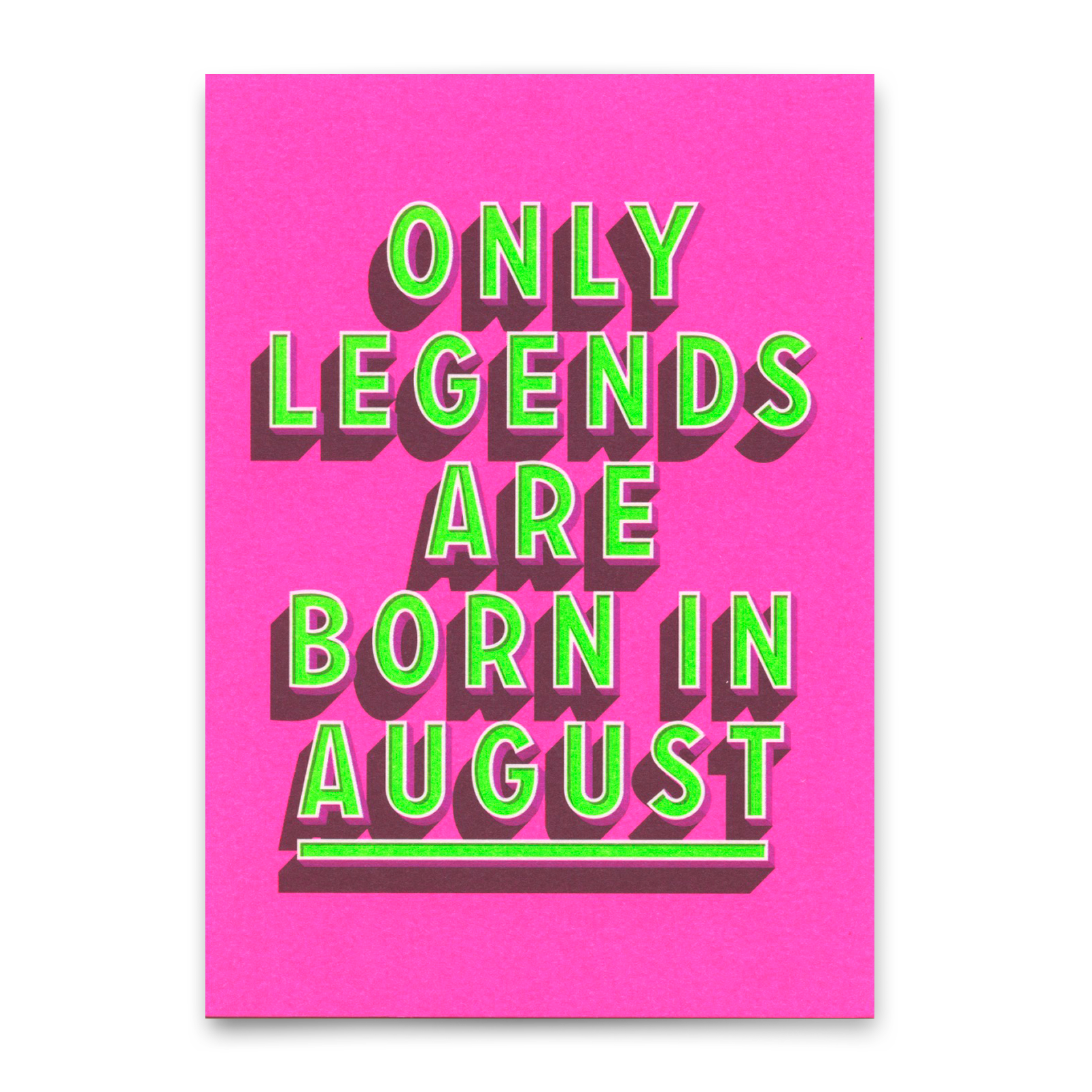 Postcard "Legends August" | Cool card with saying for birthday