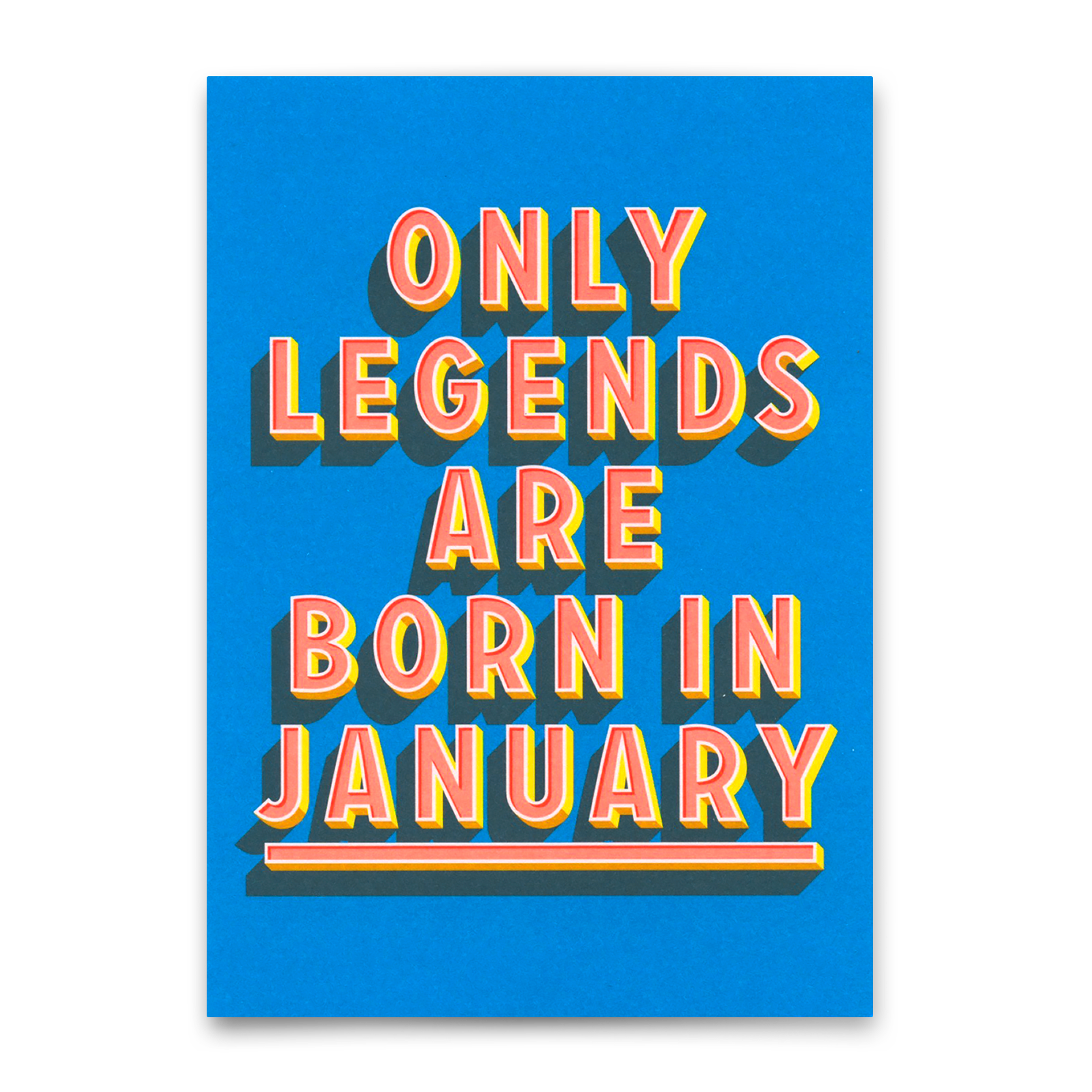Postcard "Legends January" | Cool card with saying for birthday