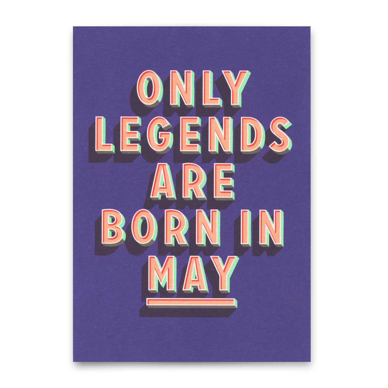 Postkarte "Legends May" | Coole Karte mit Spruch zum Geburtstag